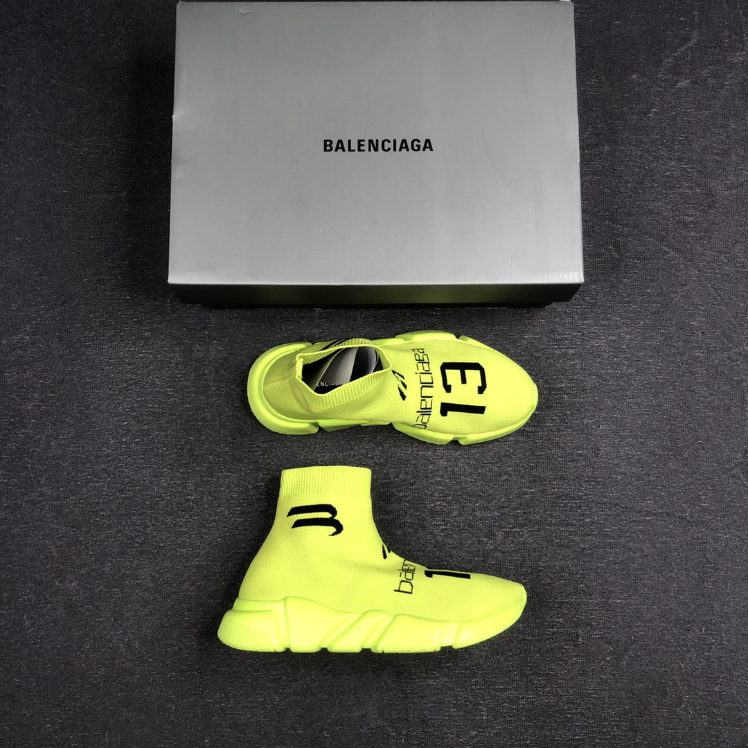 Balenciaga Speed Sock Sneakers Neon Yellow