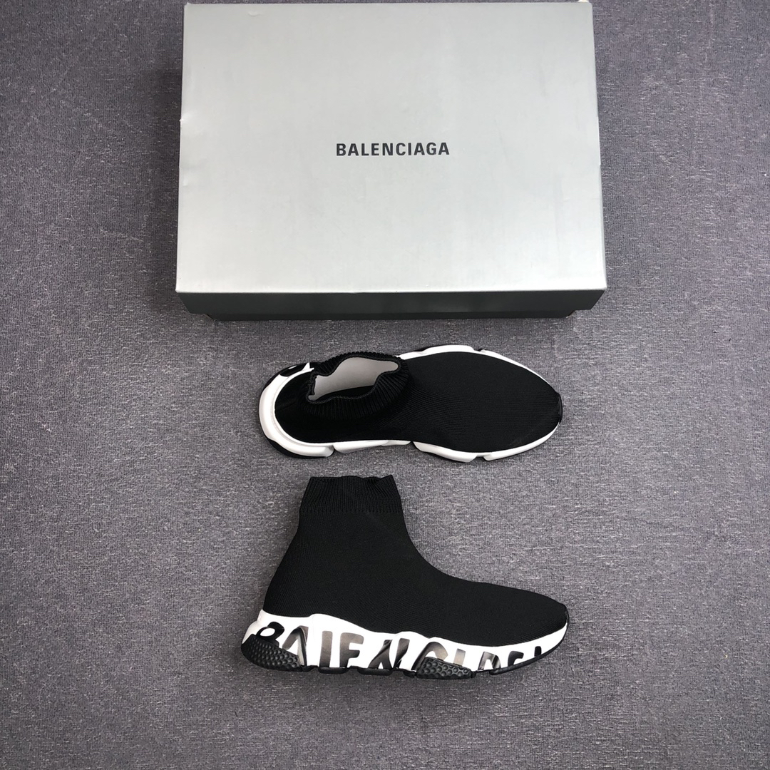 Balenciaga Speed Sock Sneakers Black/White