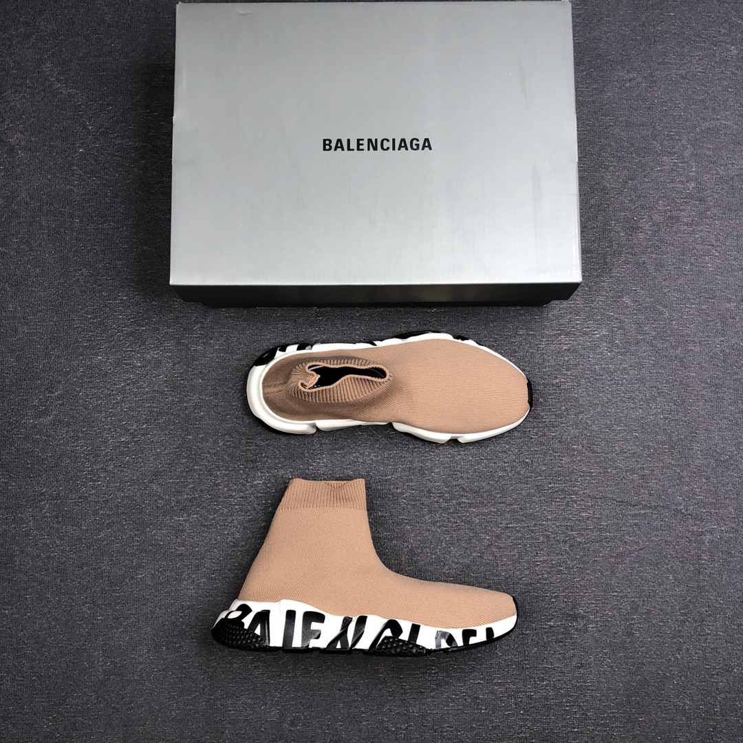 Balenciaga Speed Sock Sneakers Tan