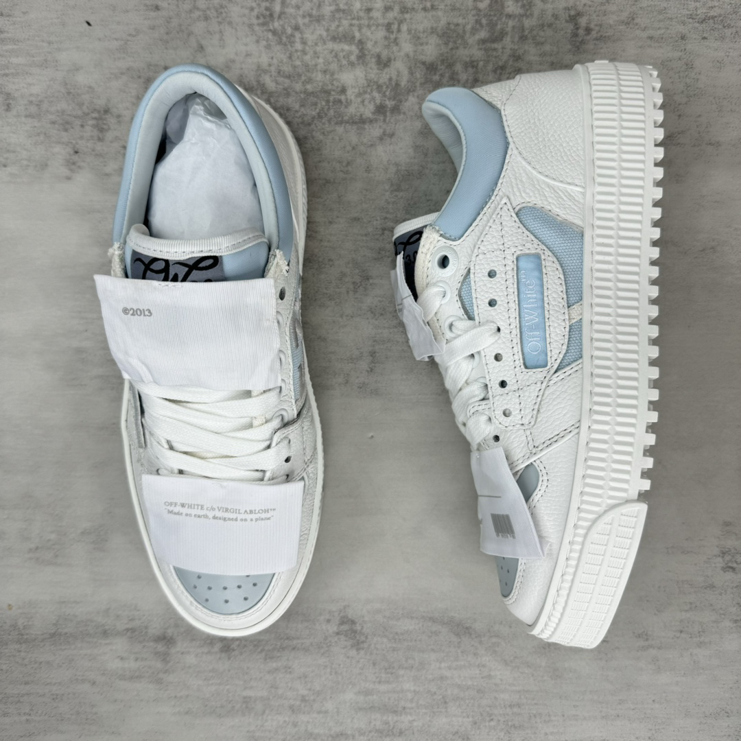 Off-White Low Vulcanized Canvas Shoes White/Blue