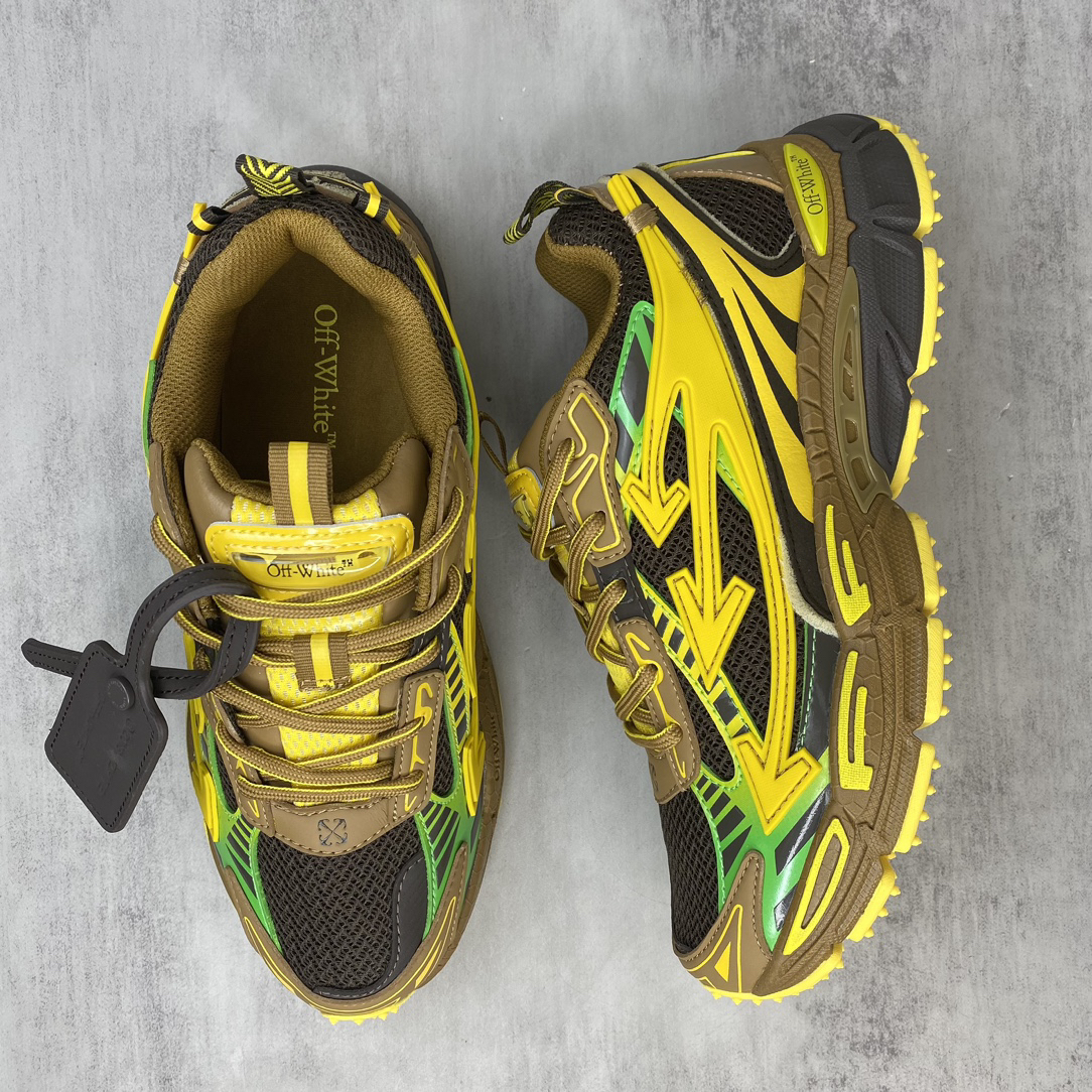Off-White CO V Runner Sneakers Yellow/Green
