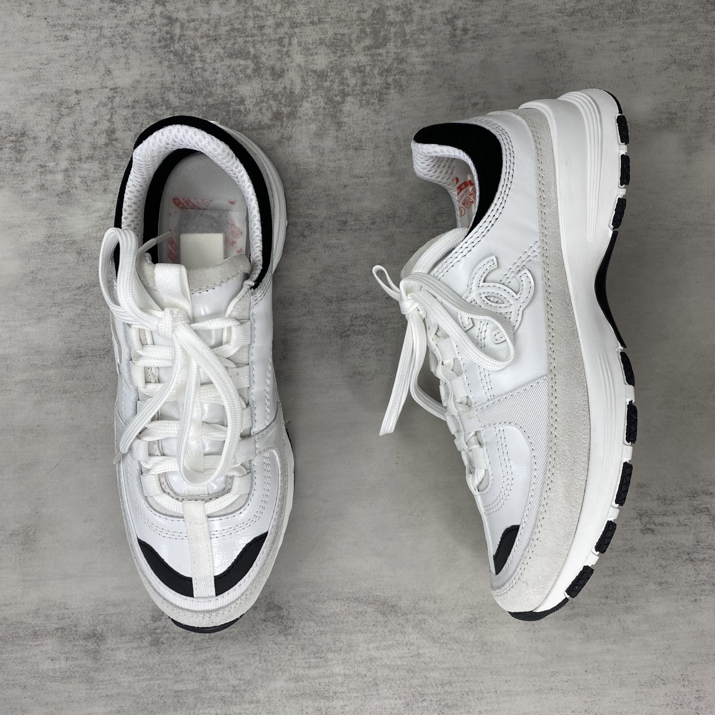 Chanel Chunky Trainer Sneakers White/Black