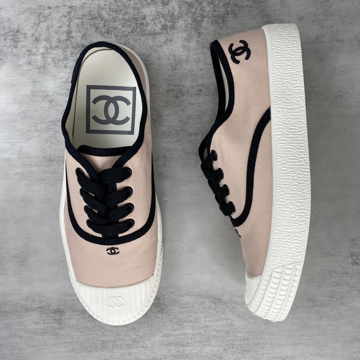 Chanel Vintage Canvas Sneakers Pink