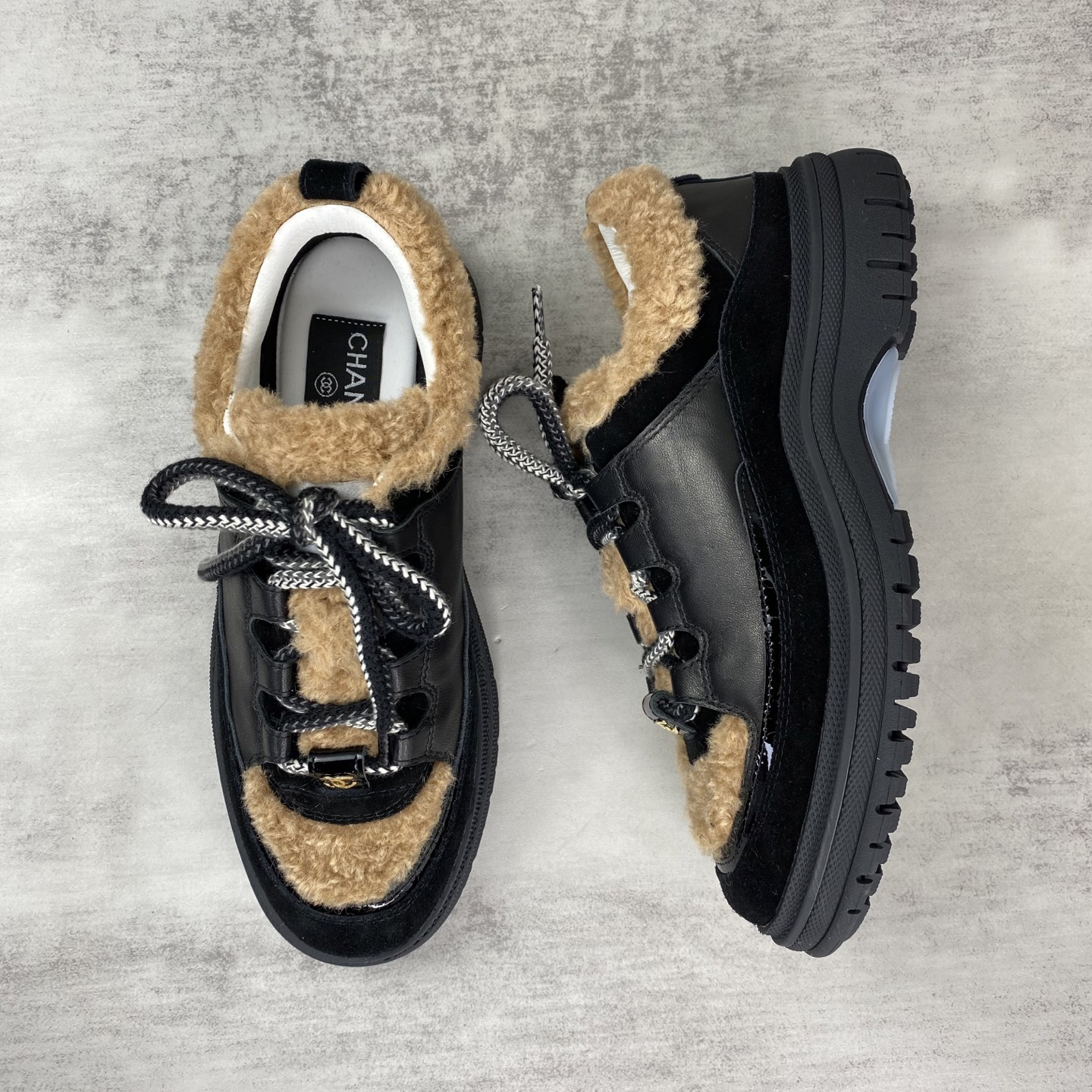 Chanel Panda Chunky Sneakers Black