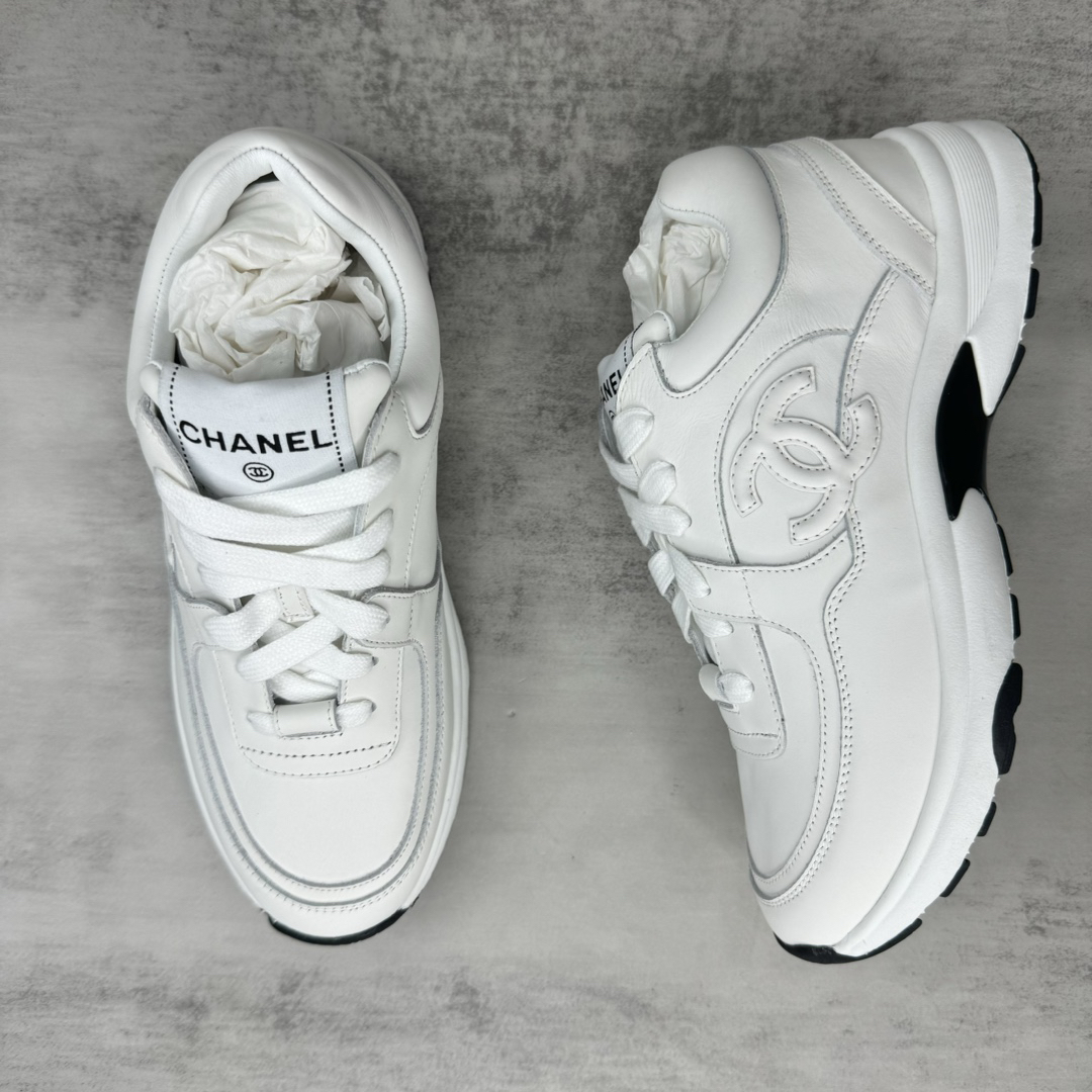 Chanel Panda Low-Top Sneakers White