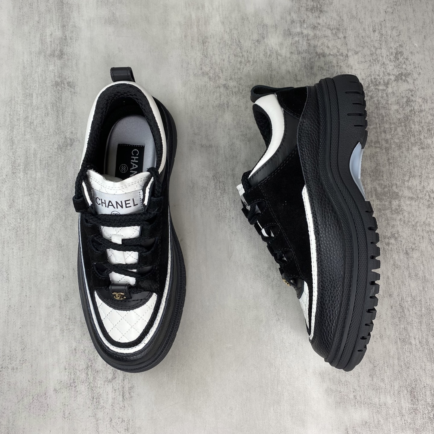 Chanel Panda Chunky Sneakers Black/White