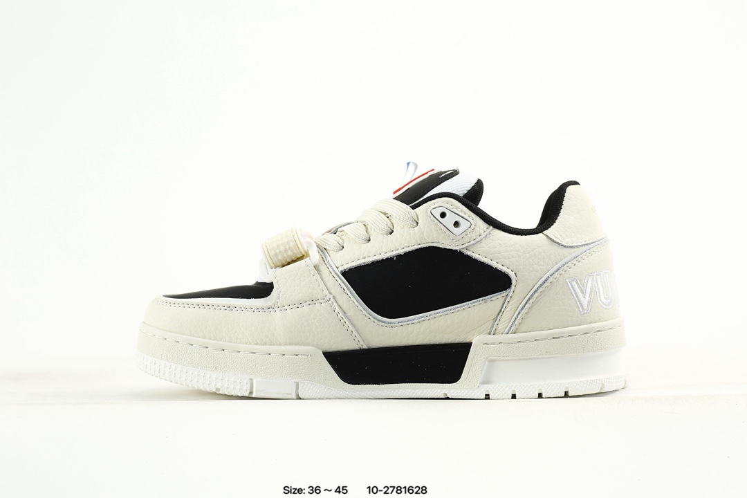 Louis Vuitton Trainer Low Sneaker White Black
