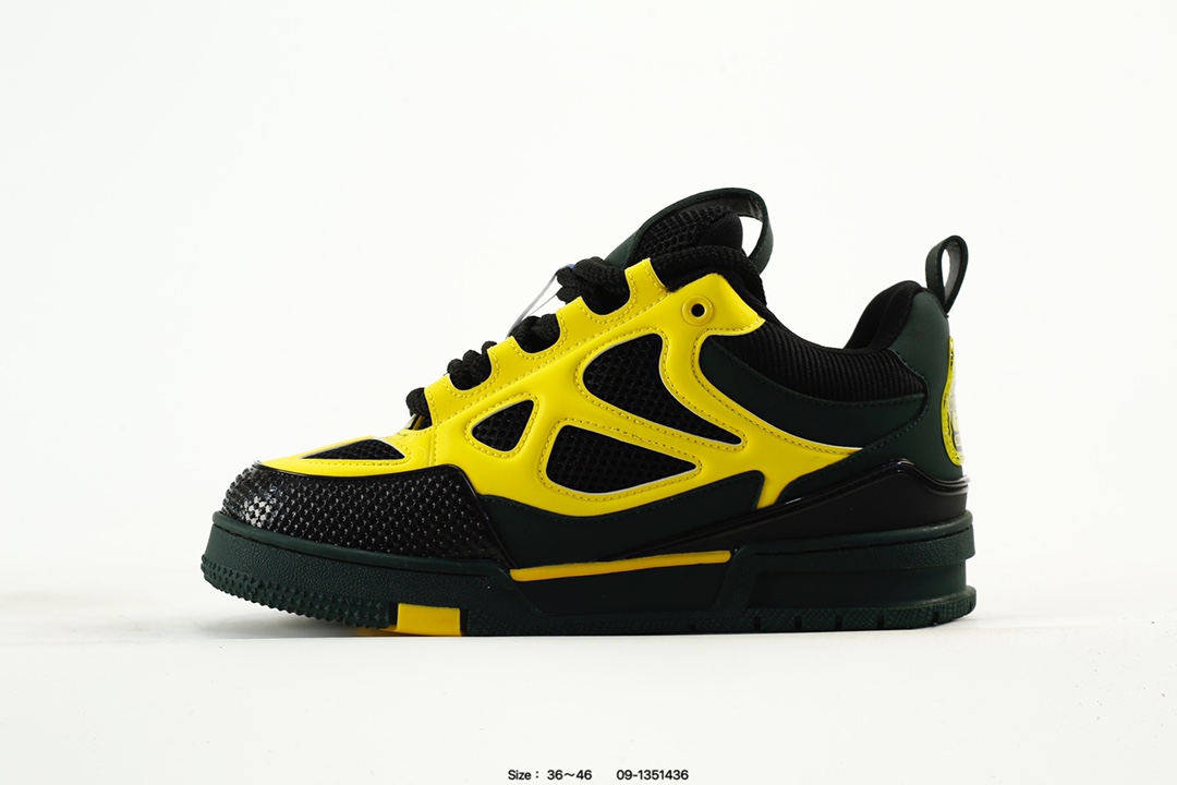 Louis Vuitton Trainer Low Sneaker Black Yellow
