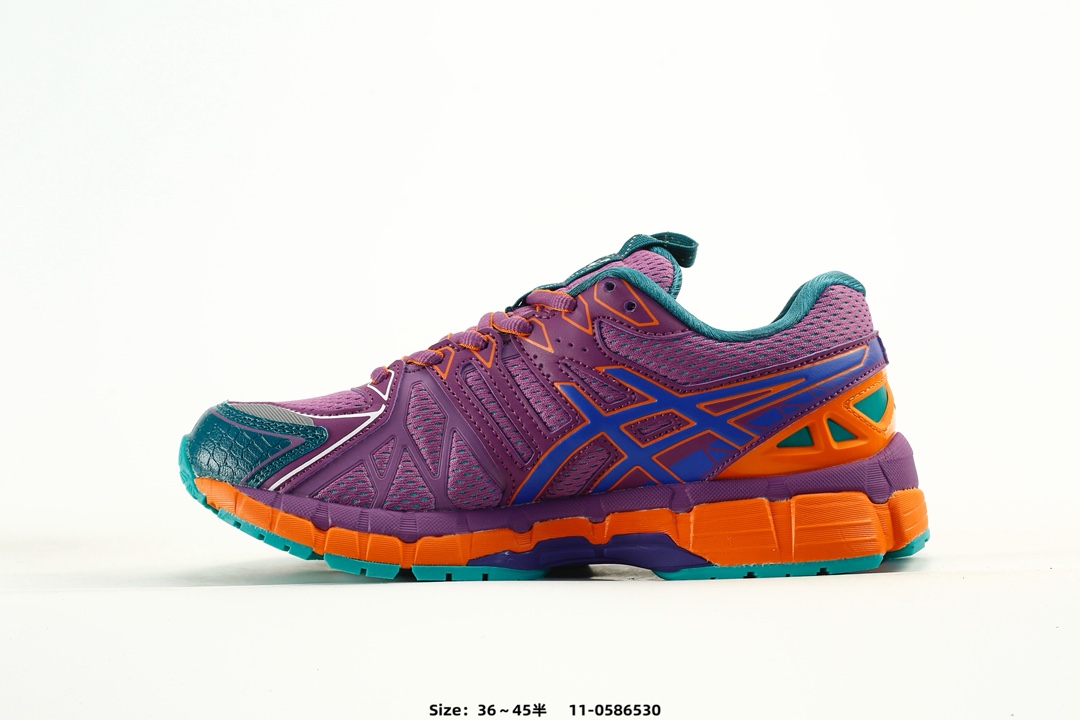Asics Gel-Kayano 20 Low Top Running Shoes White Blue Red