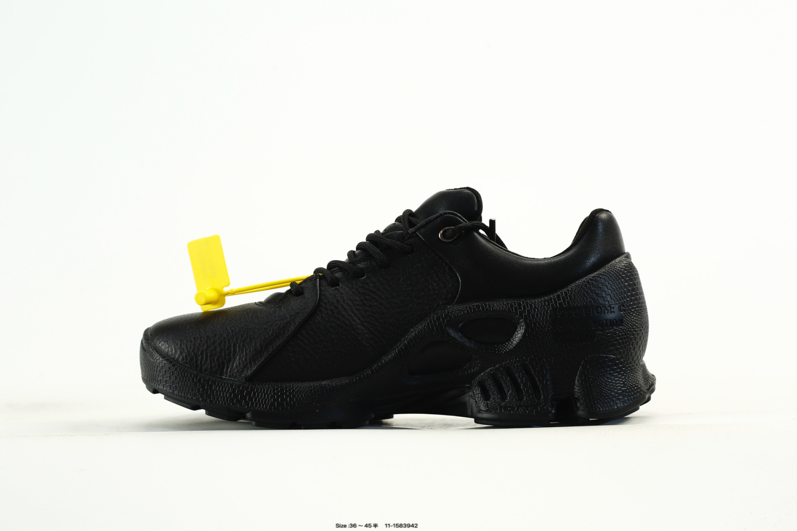 ECCO Breathable Leather Casual Shoes Black