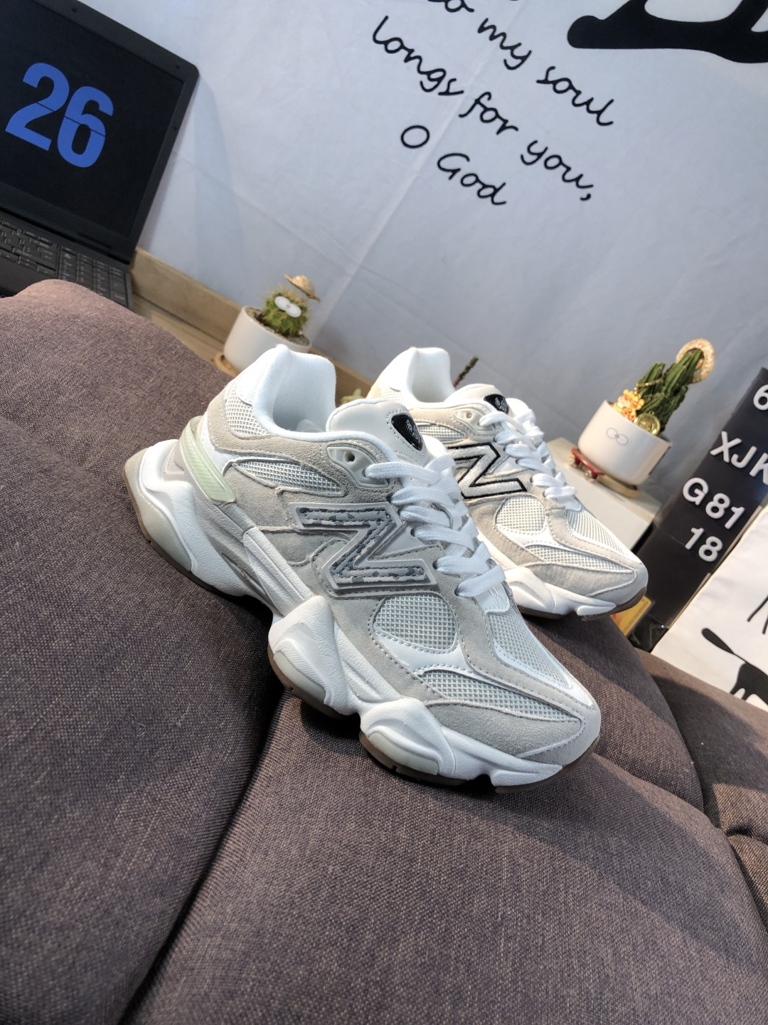 New Balance 9060 Chunky Sneakers Grey/White