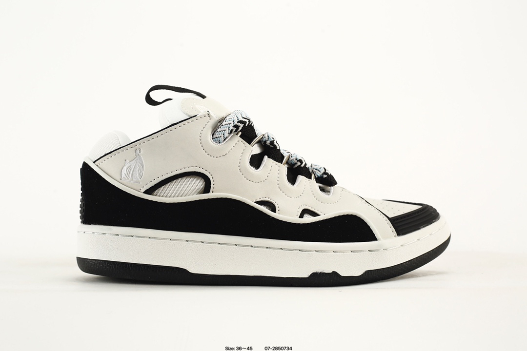 Lanvin Curb Leather Sneakers Multicolor