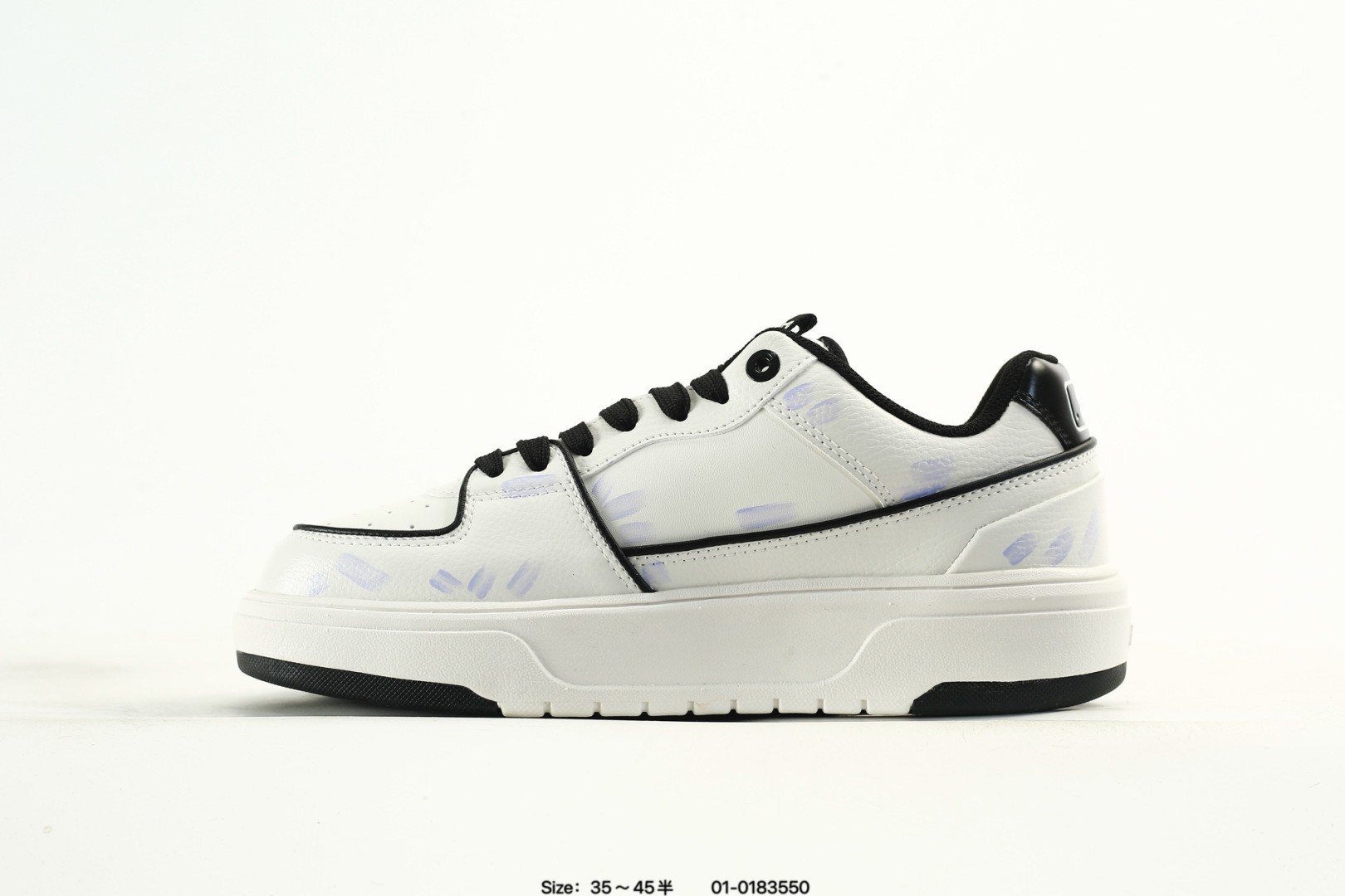 MLB Chunky Liner PU Low-Top Sneakers White/Black