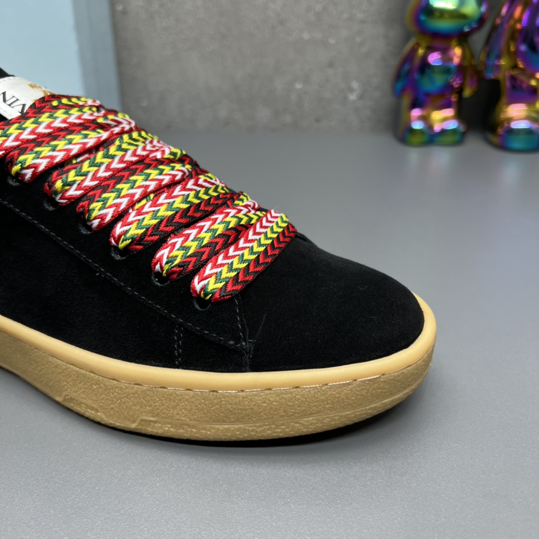 Lanvin Suede Retro Runner Sneakers Black
