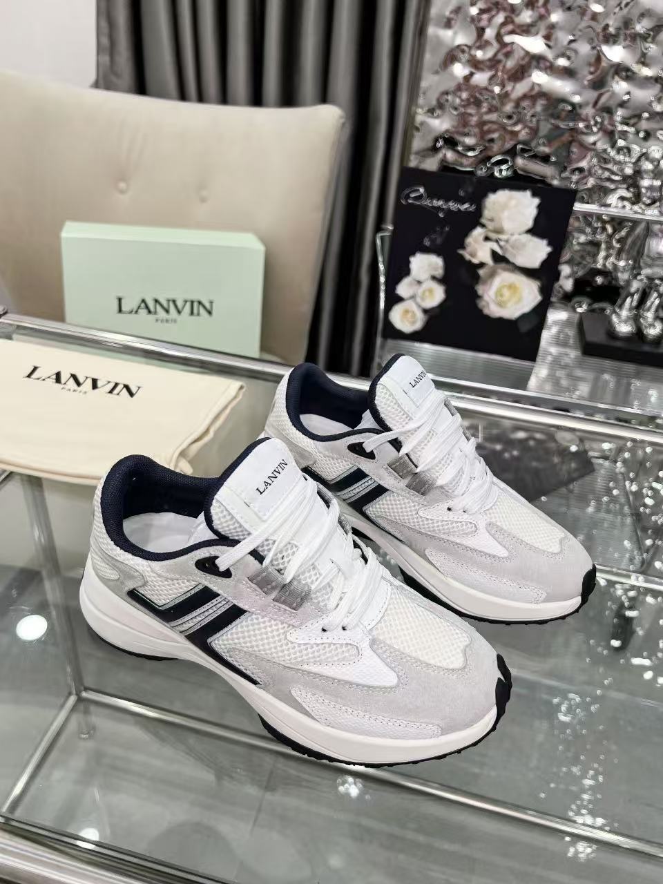 Lanvin Clay Runner Sneakers White