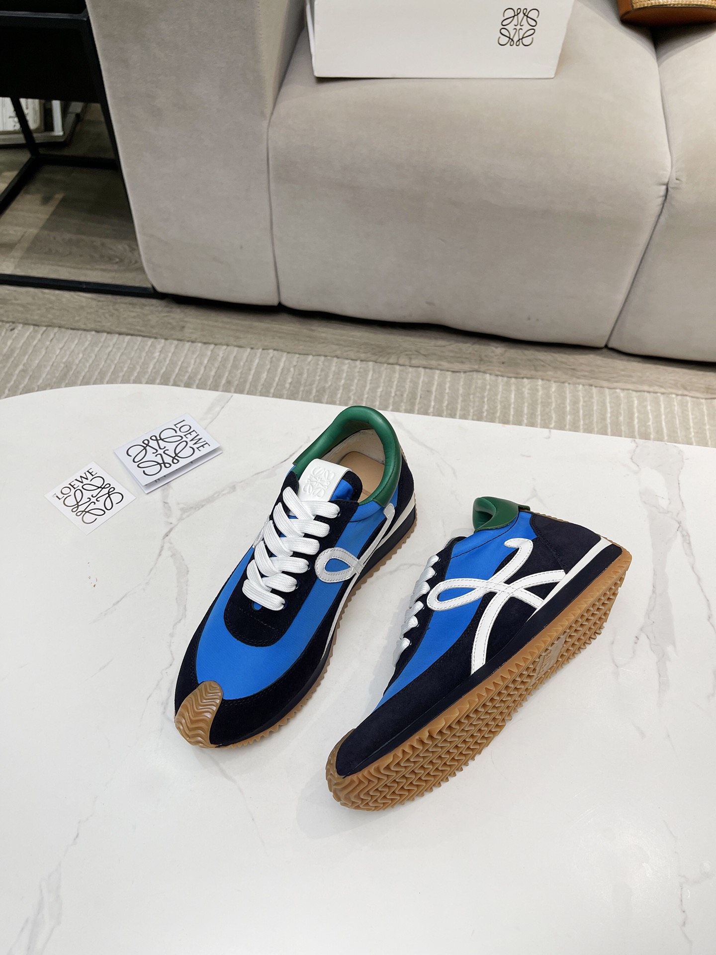Loewe Hidden Lift Retro Sneakers Blue/Green