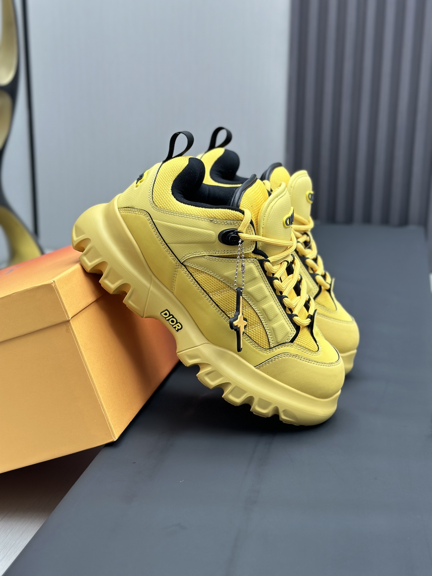 Dior Chunky Runner Sneakers Yellow