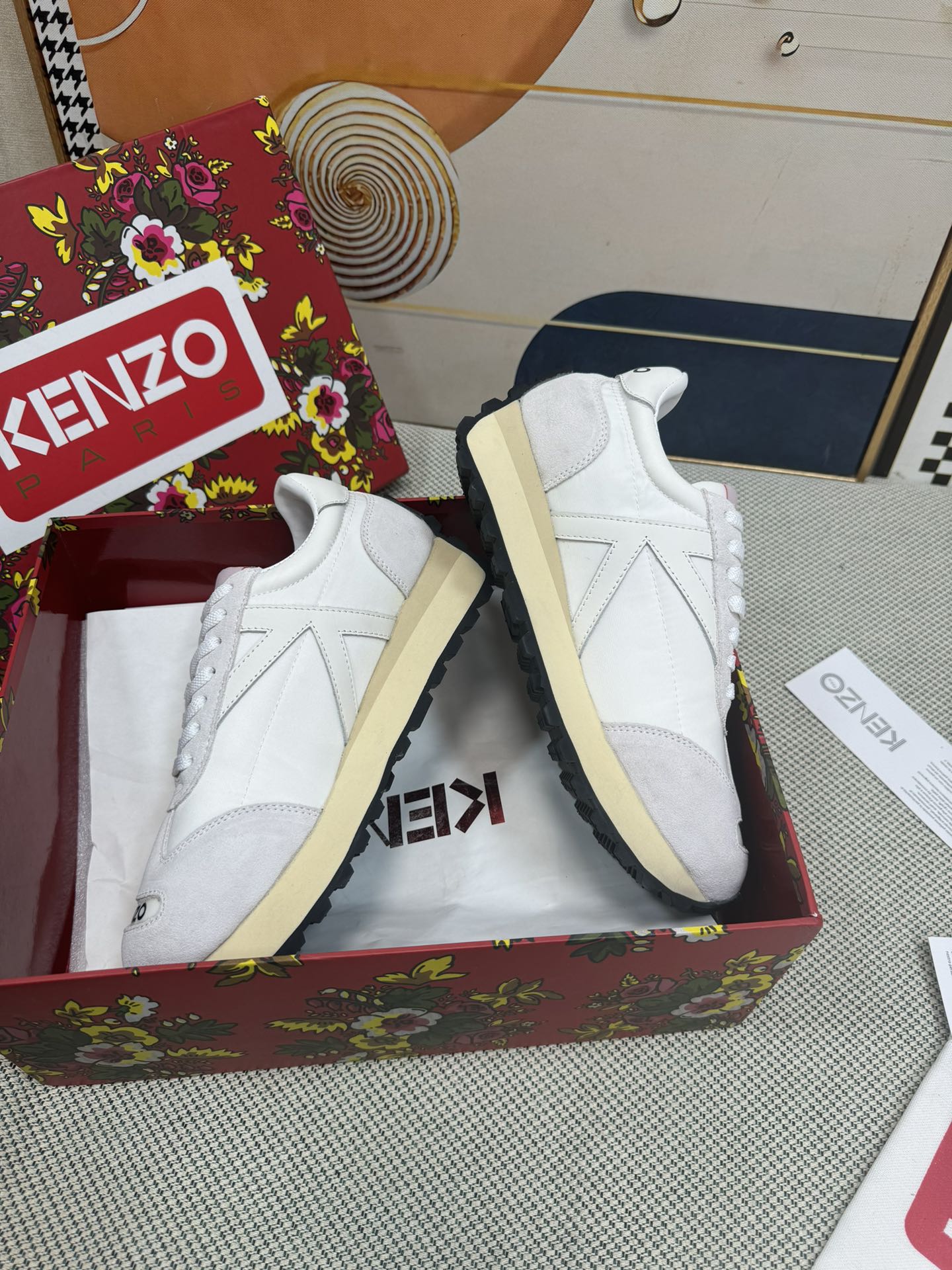 Kenzo Paris Retro Runner Sneakers White