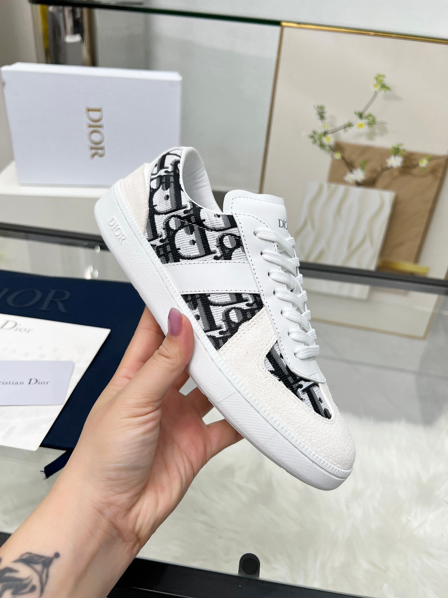 Dior B01 Berlin 01 Casual Sneakers White/Black