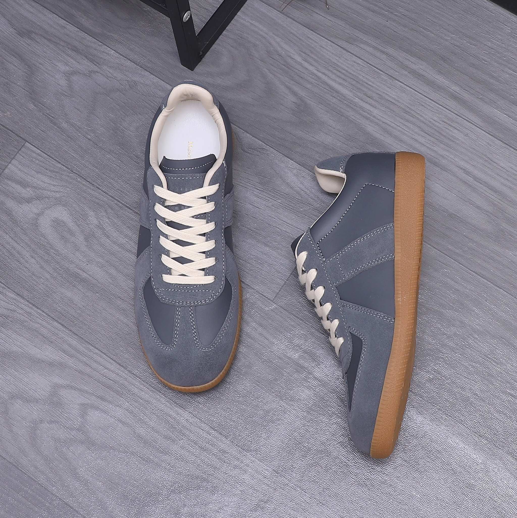 Maison Margiela Leather Sneakers Gray