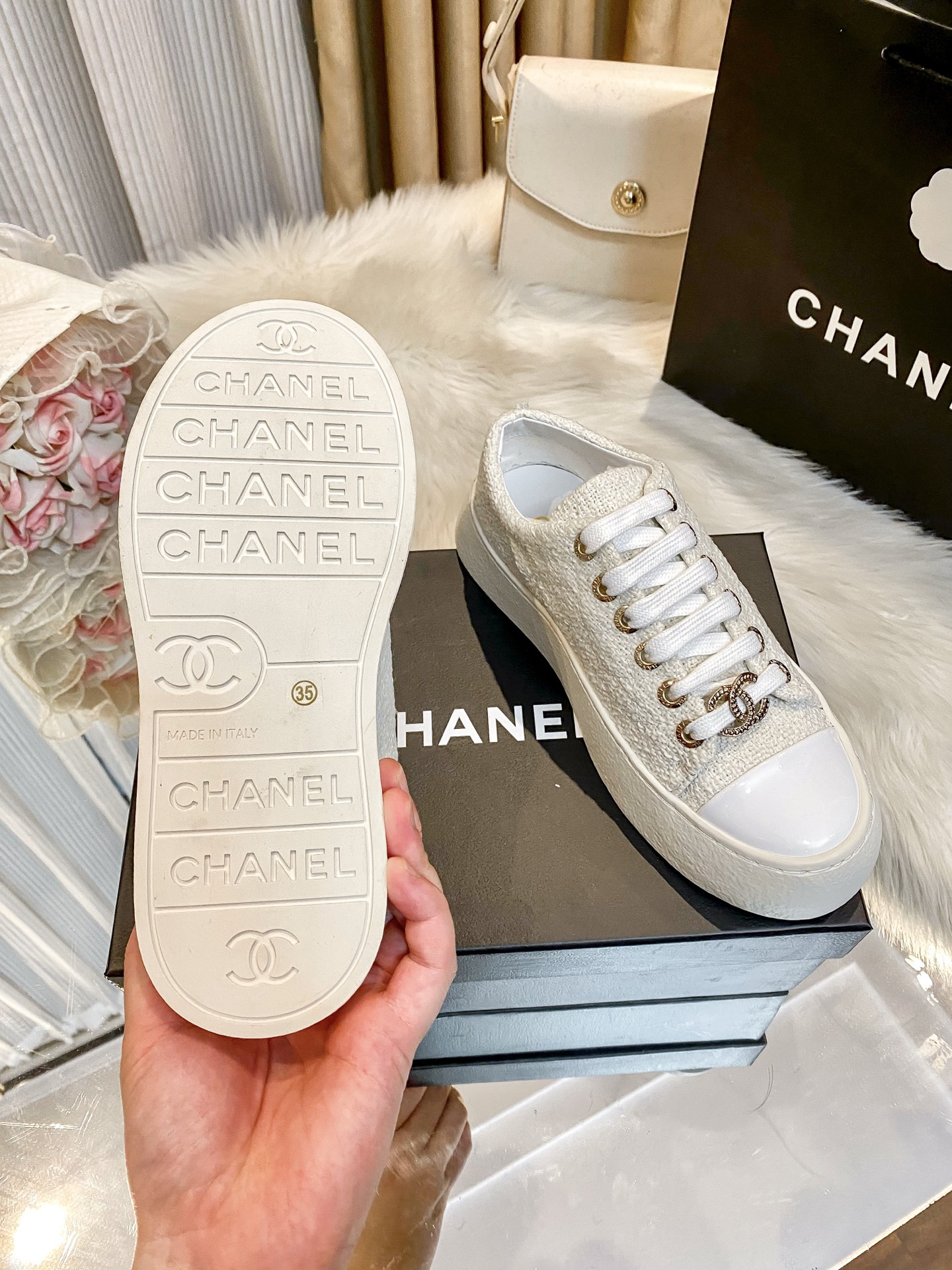 Maison Margiela Leather Sneaker White