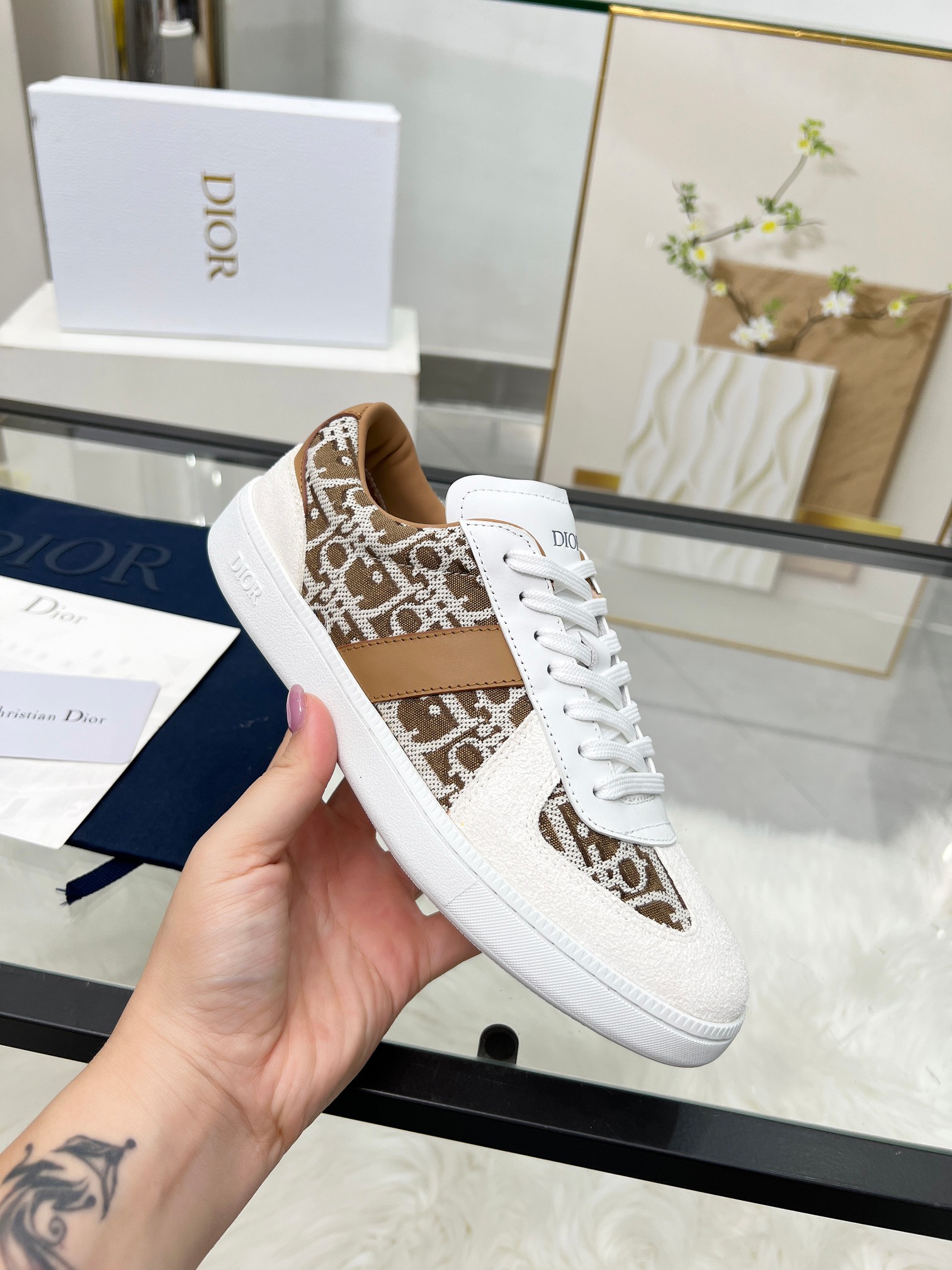 Dior B01 Berlin 01 Sneakers White/Tan