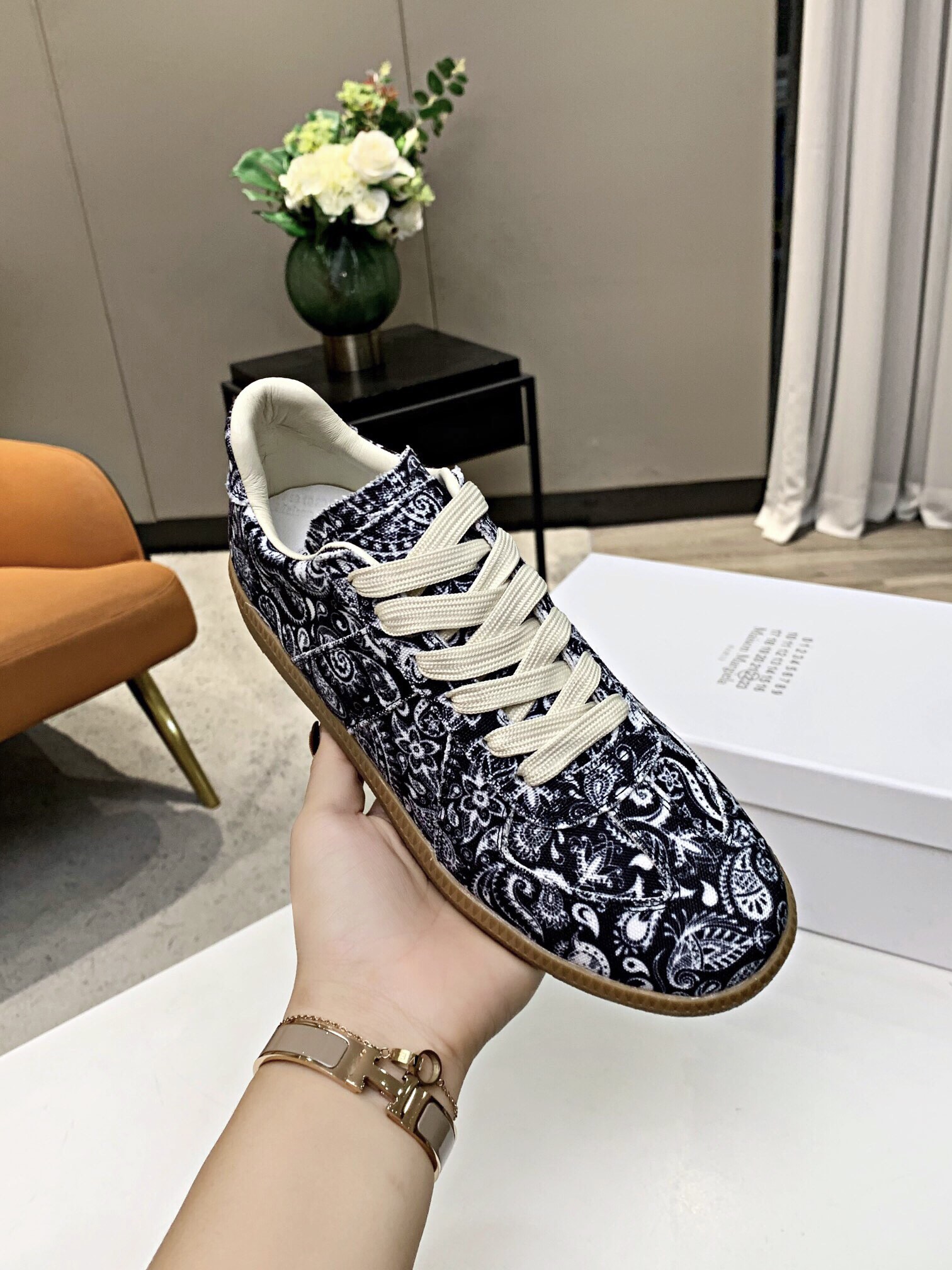 Maison Margiela MM6 Trainer Sneakers Black/White