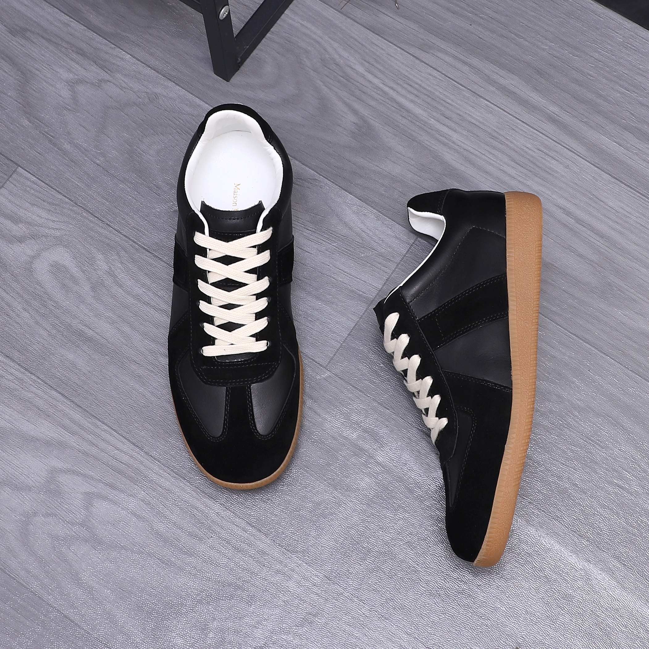 Maison Margiela Leather GAT Sneakers Black