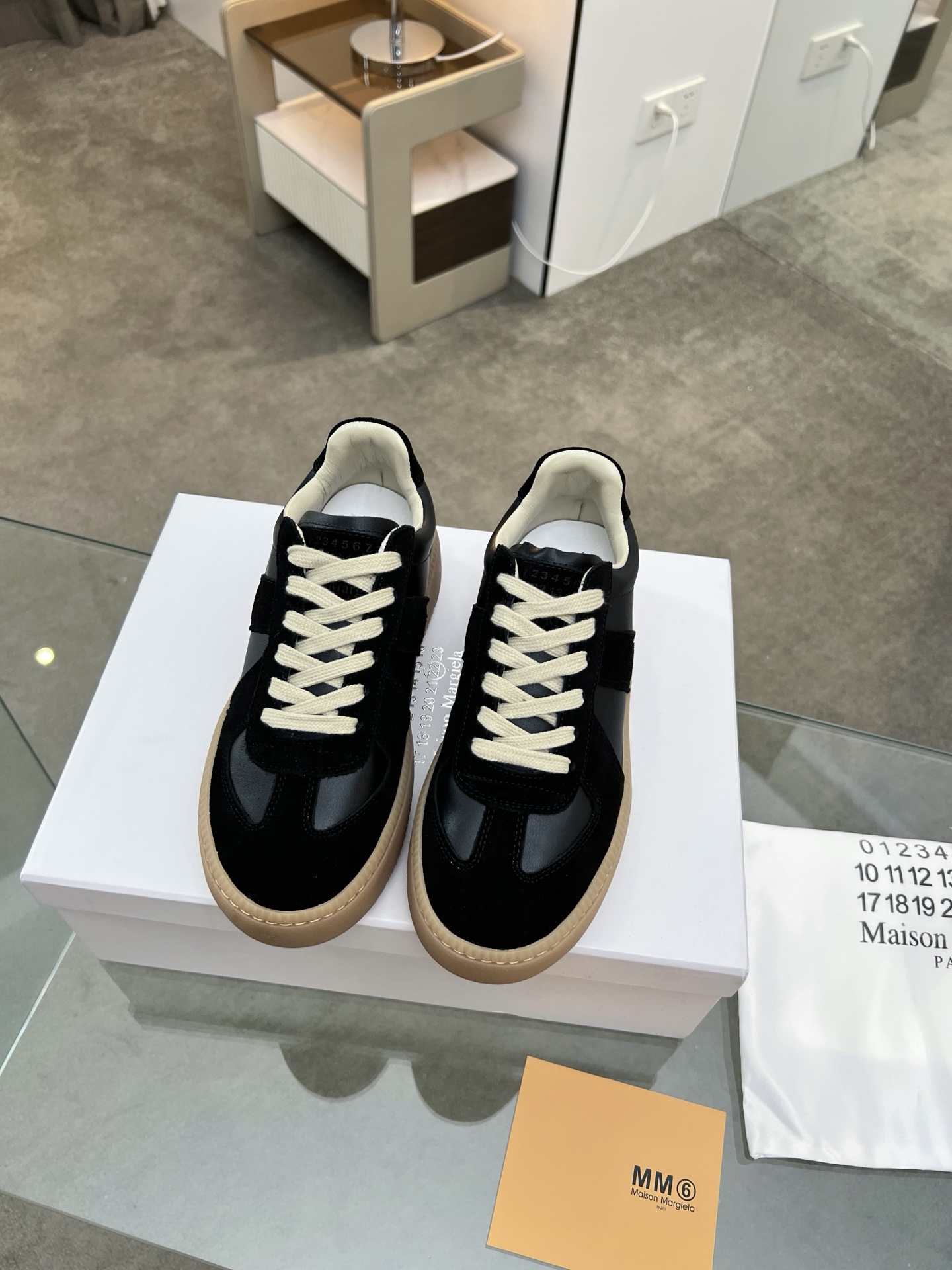 MM6 German Trainer Sneakers Black