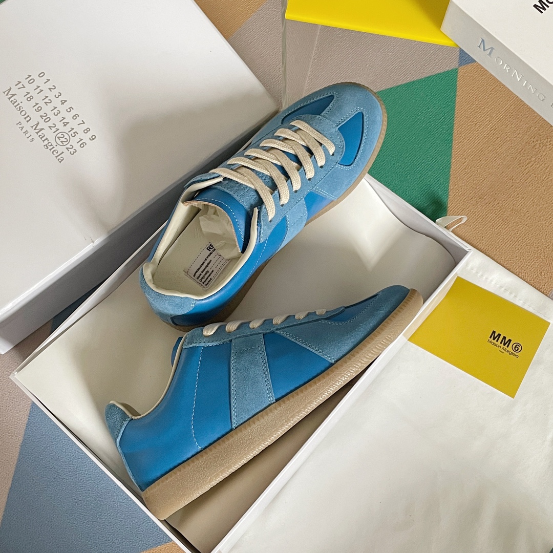 Maison Margiela MM6 German Trainer Sneakers Blue