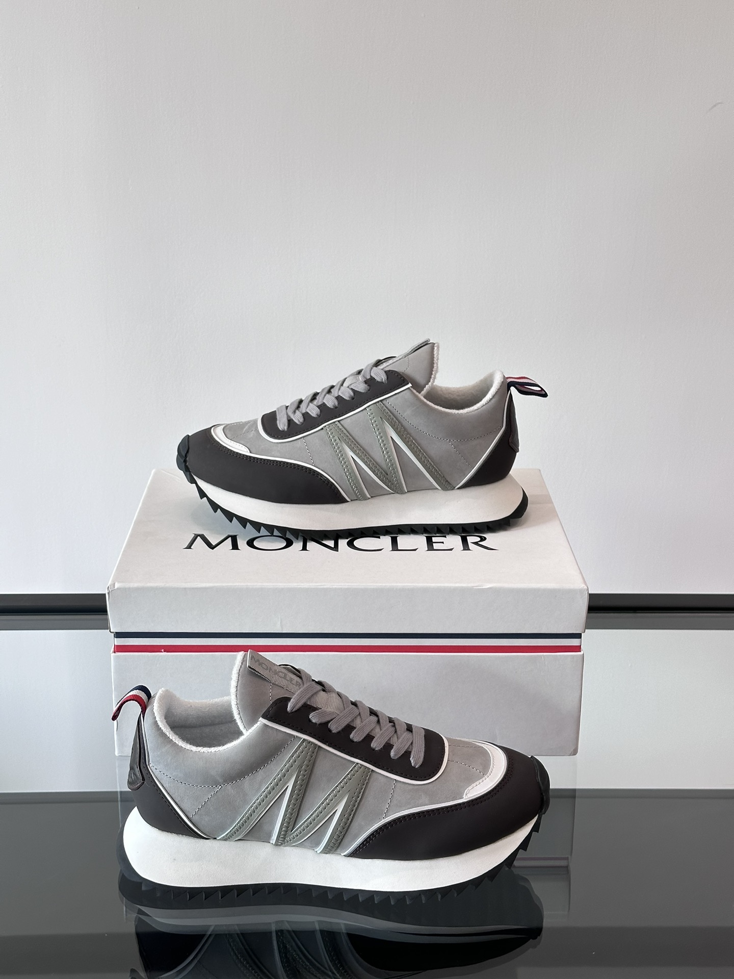 Moncler Pacey Platform Sneakers Grey