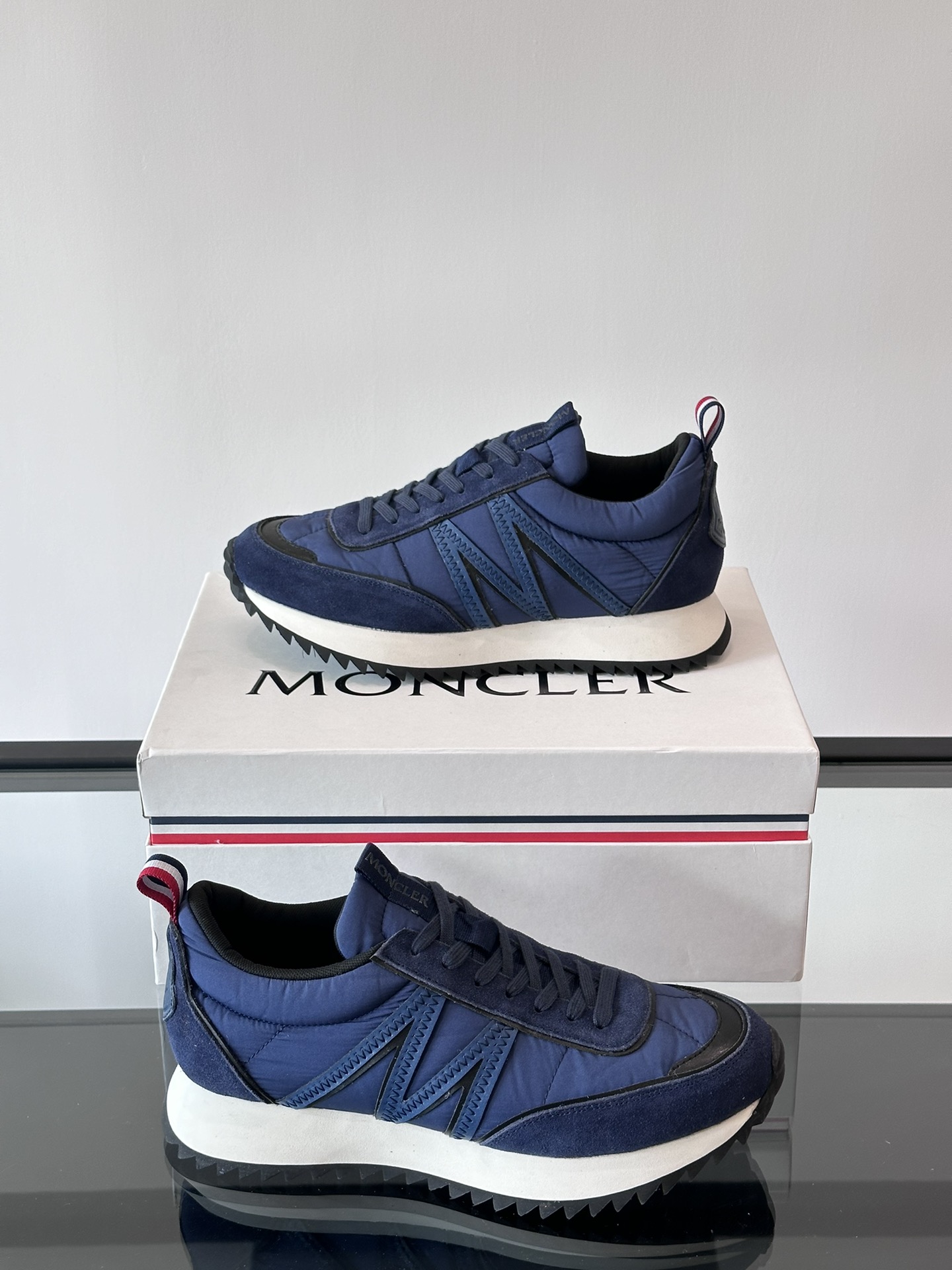Moncler Pacey Platform Sneakers Navy