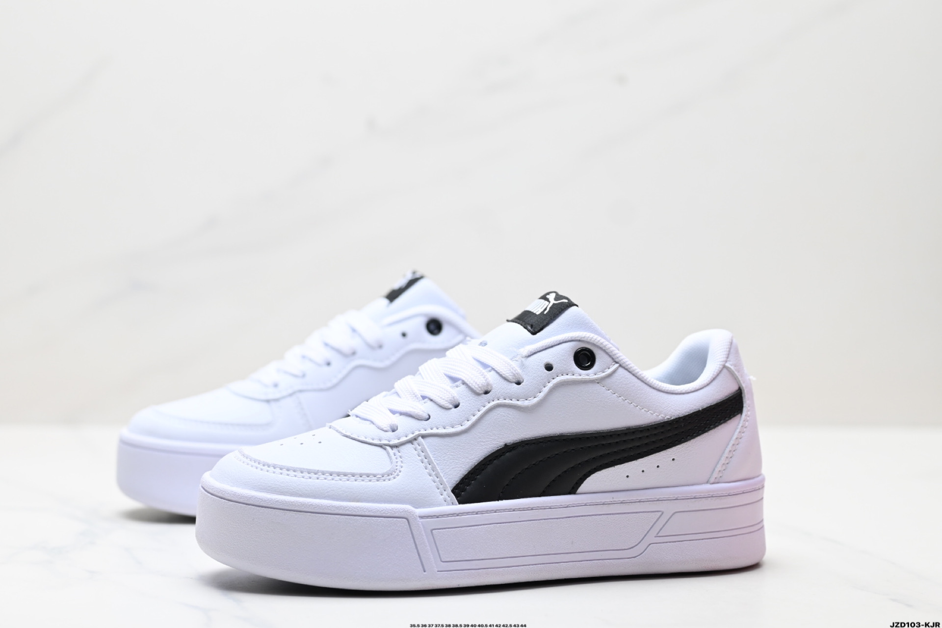 Puma Skye Leather Platform Sneakers White/Black