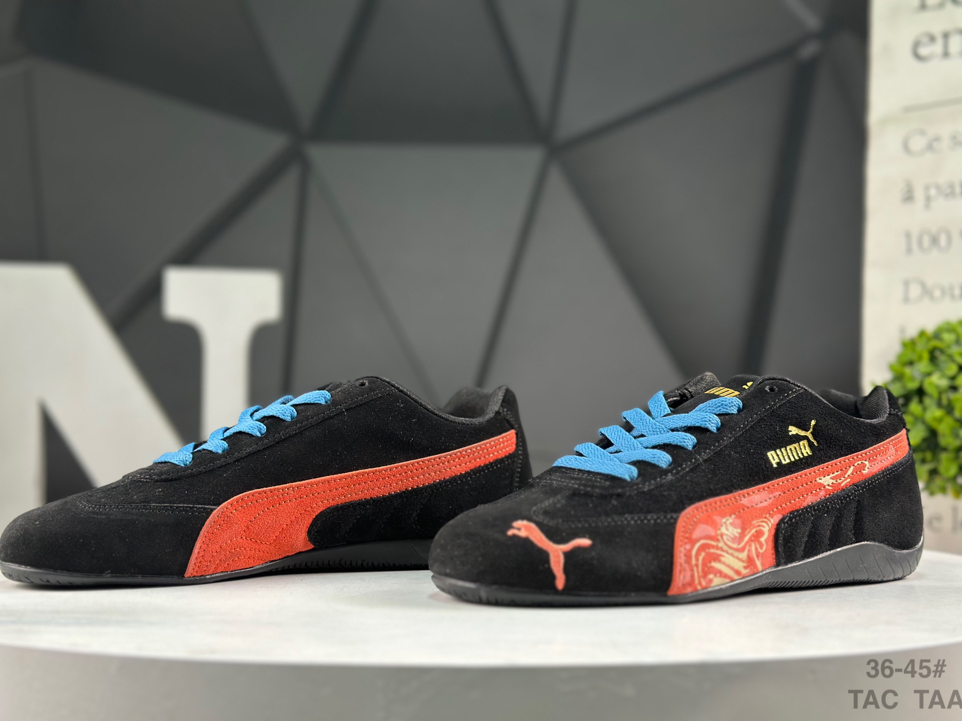 Puma Speed OG Suede Sneakers Black/Red/Blue
