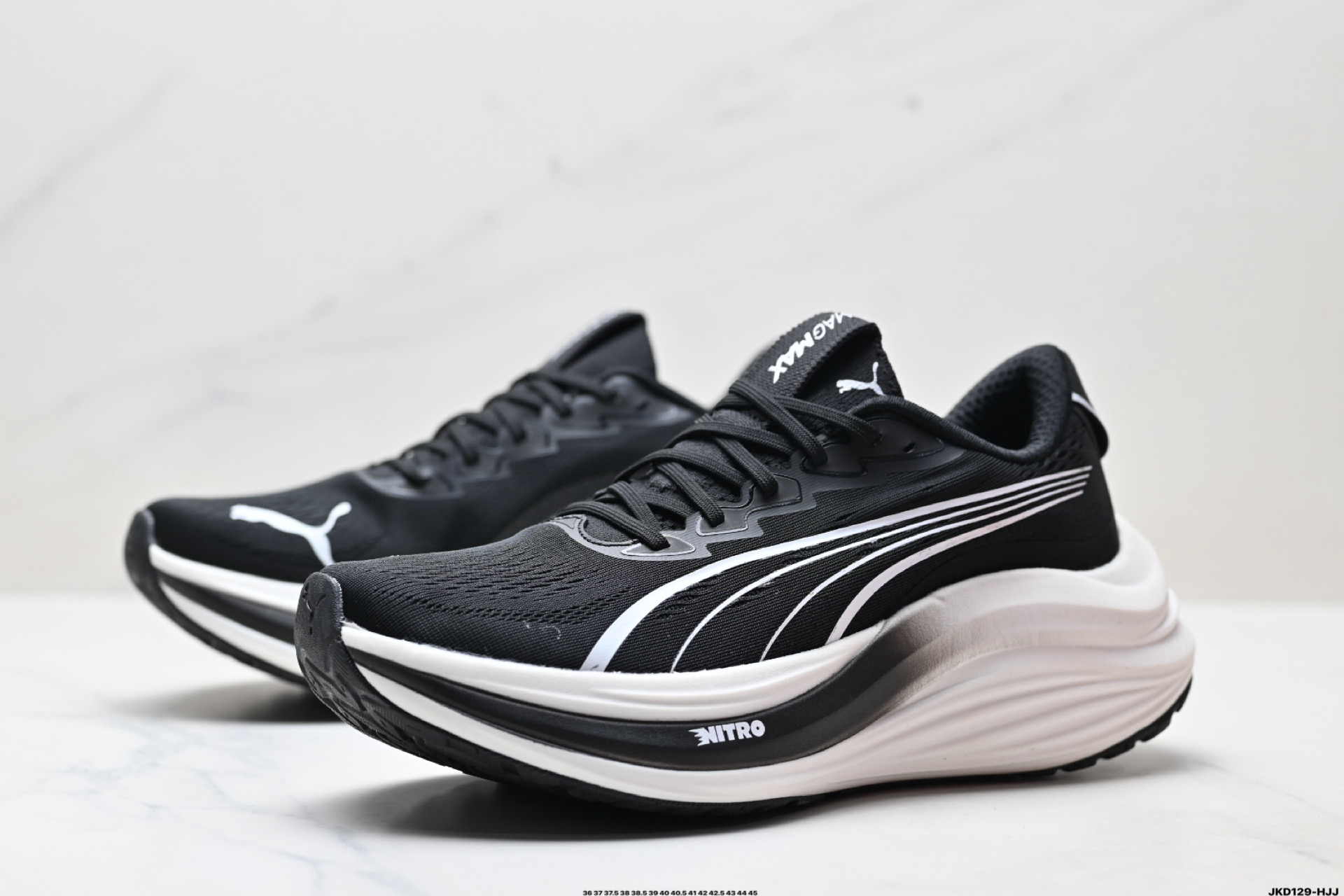Puma Deviate NITRO 3 Cushioned Running Shoes Black/White