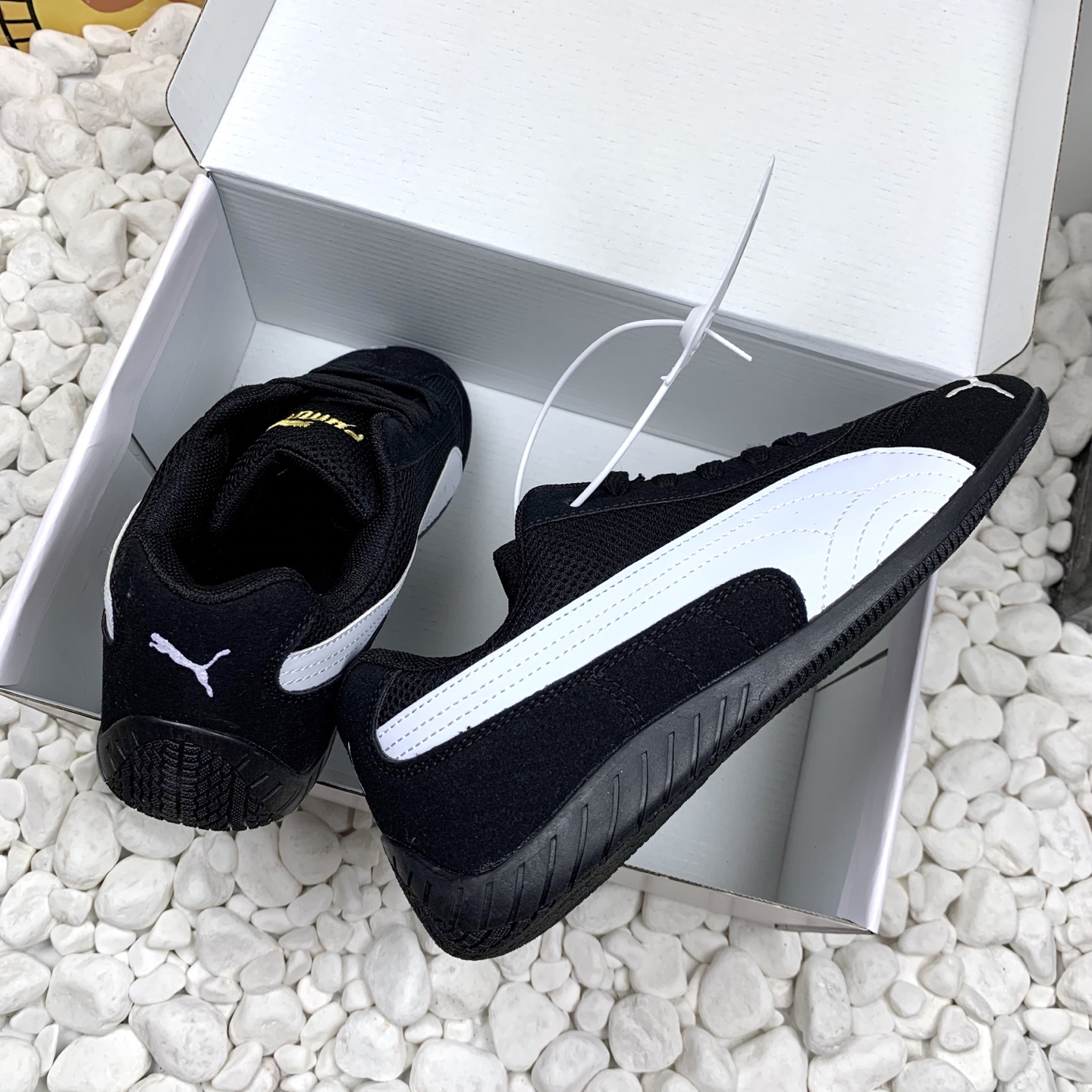 Puma Mesh Low-Top Sneakers Black/White