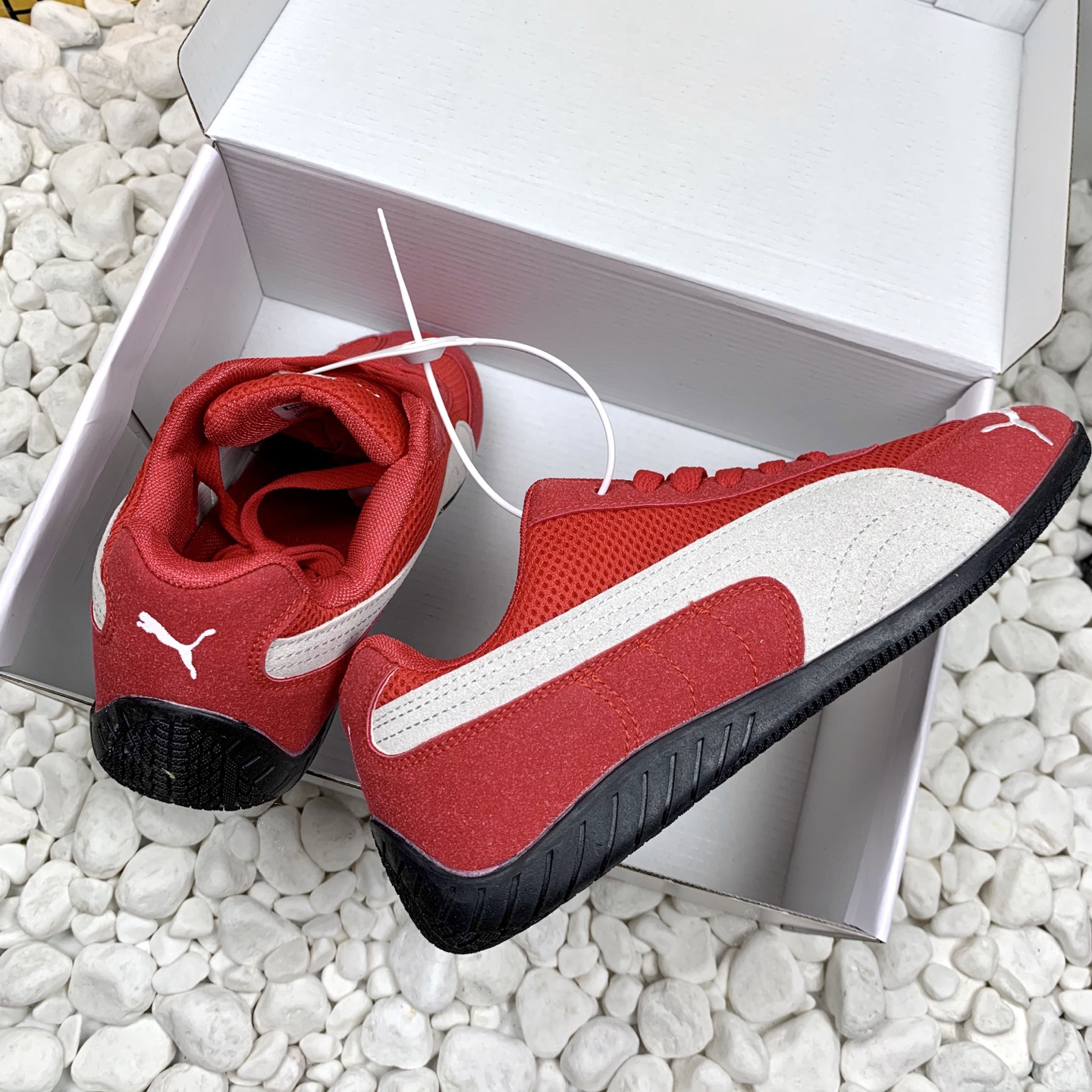 Puma Mesh Low-Top Sneakers Red/Gray