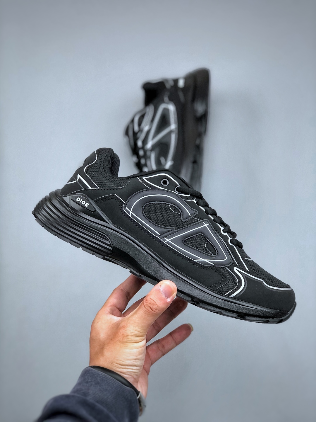 Dior B30 Chunky Runner Sneakers Black