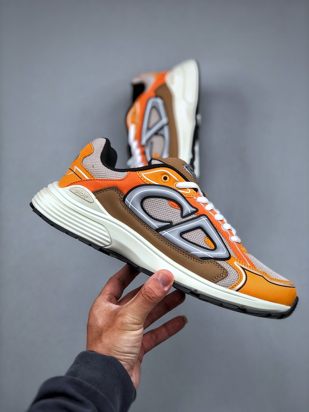Dior B30 Chunky Sneakers Orange/Brown