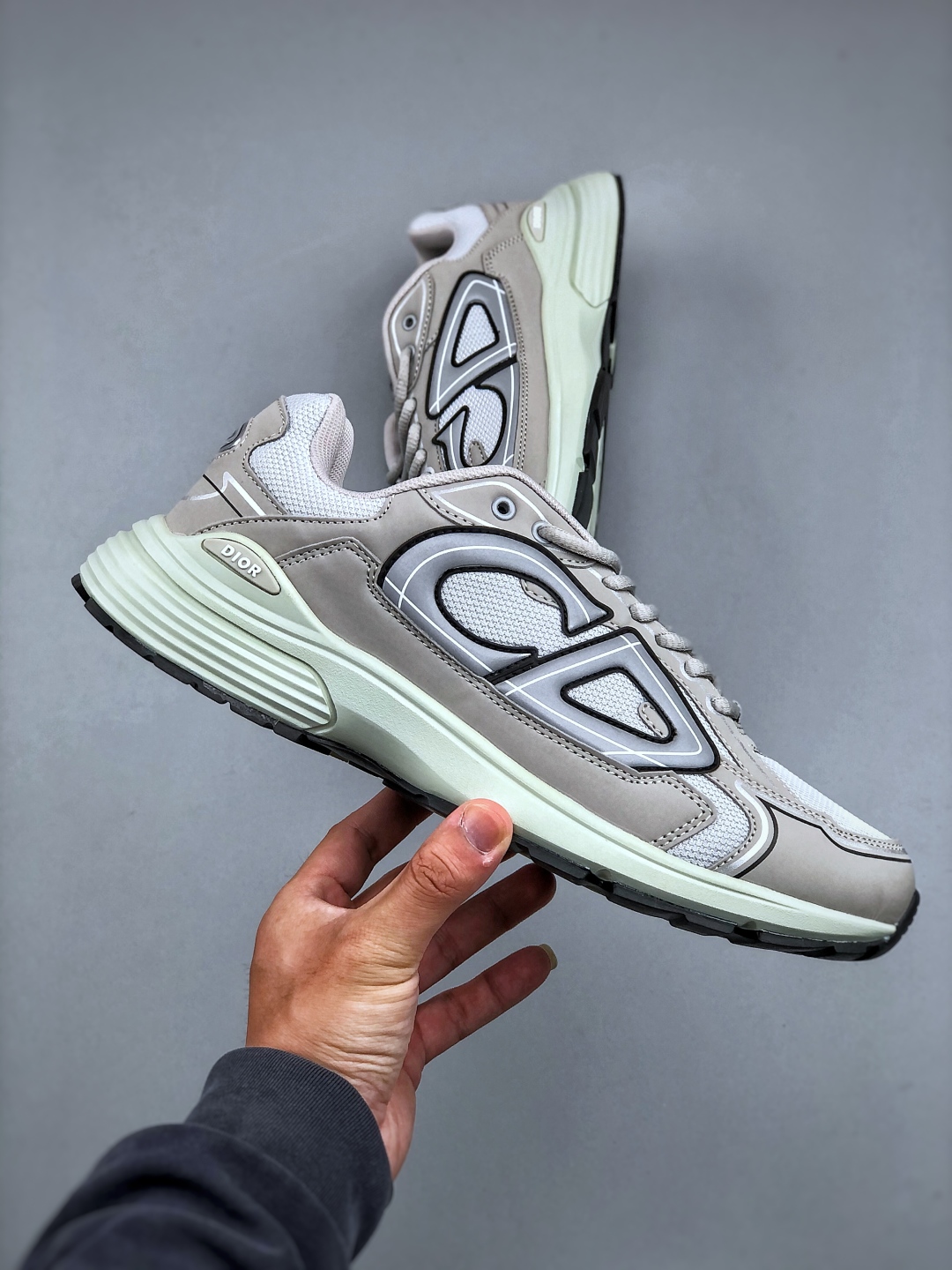 Dior B30 Chunky Running Sneakers Grey