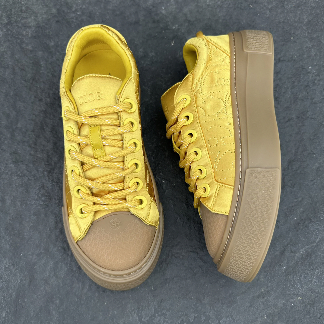 Dior x Stone Island B33 Low Sneakers Yellow