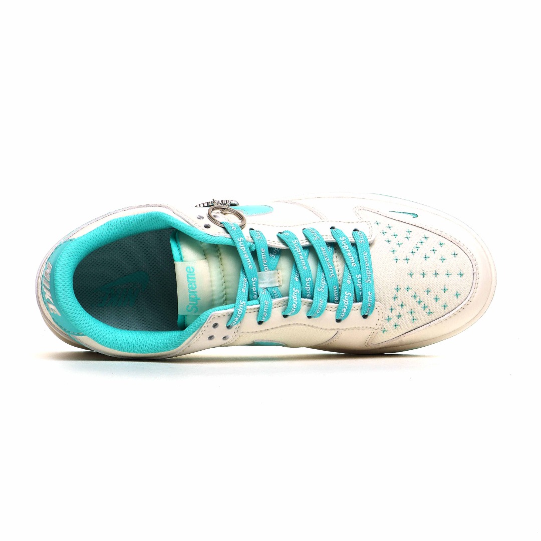 Nike SB Dunk Low Supreme Canvas White/Tiffany Blue