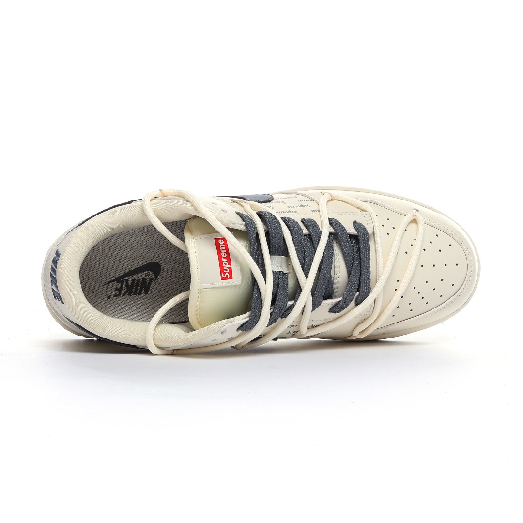 Nike SB Dunk Low x Supreme Low-Top Sneakers Cream/Blue