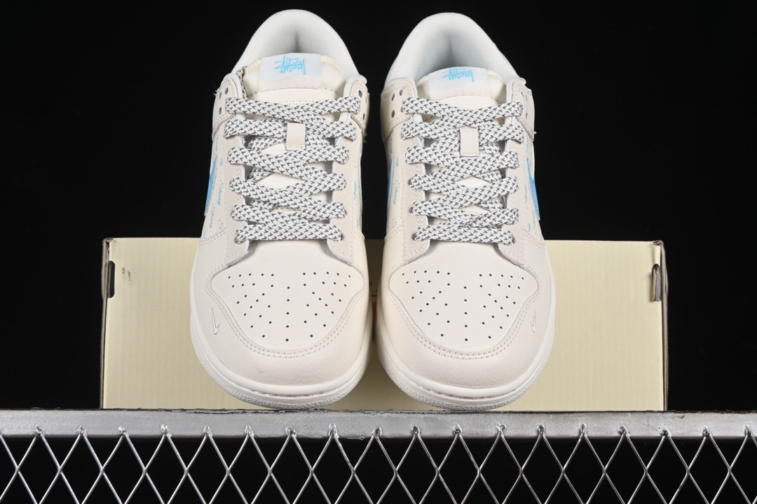 Nike SB Dunk Low x Stussy Anniversary Skate Shoes Sail Blue