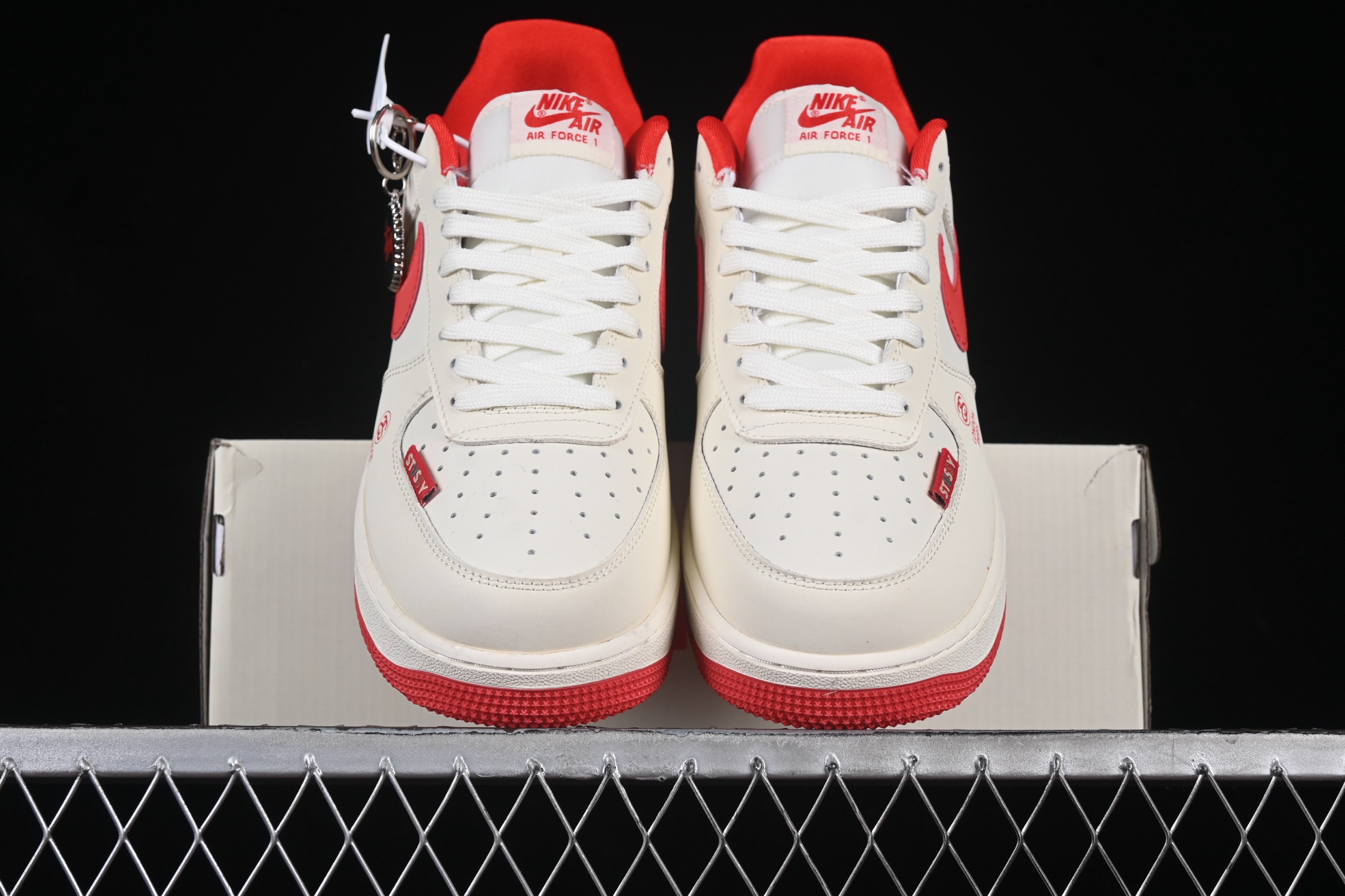 Nike Air Force 1 Low Stussy Collab Sail Red
