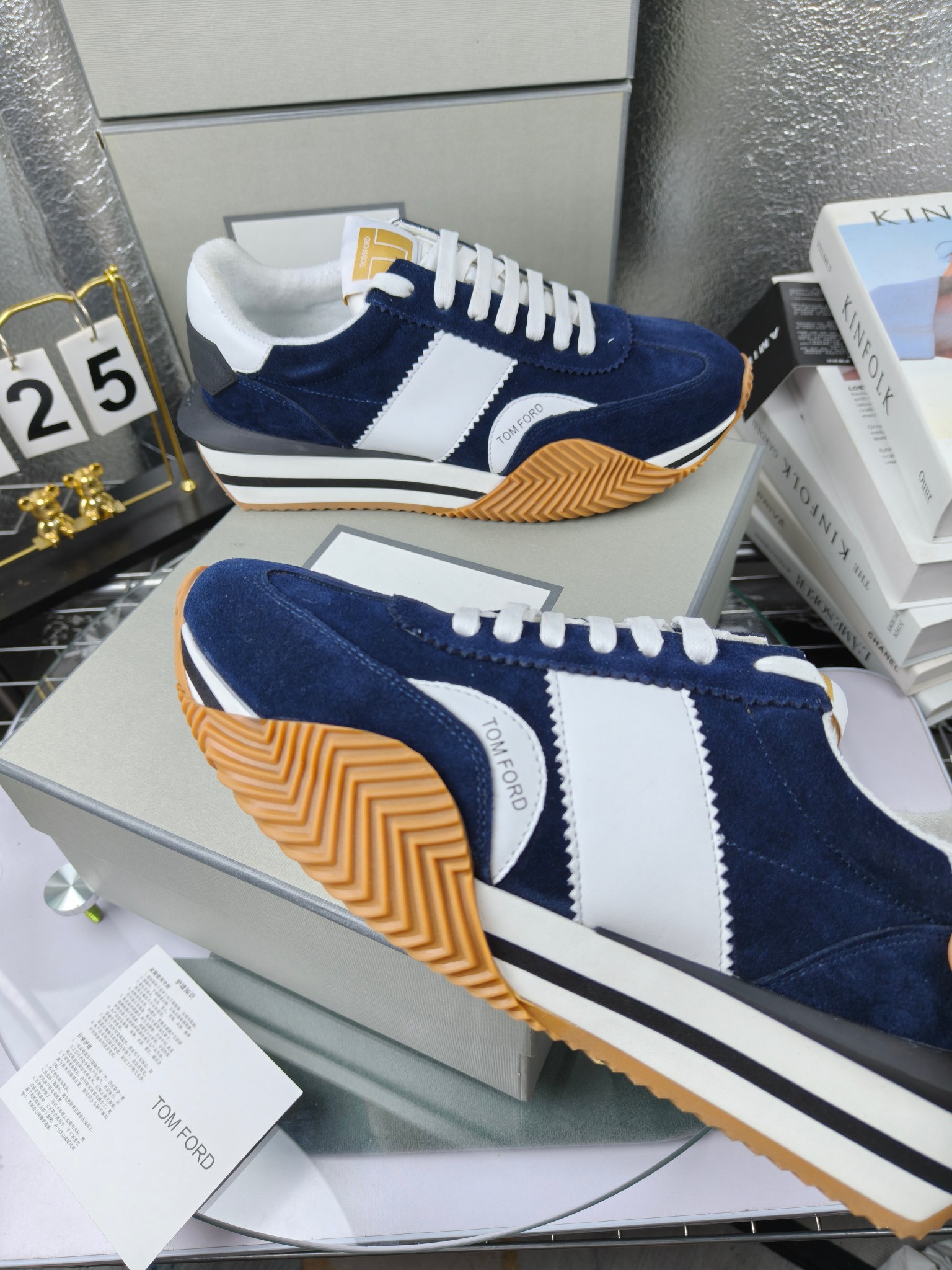 Tom Ford Retro Runner Sneakers Navy