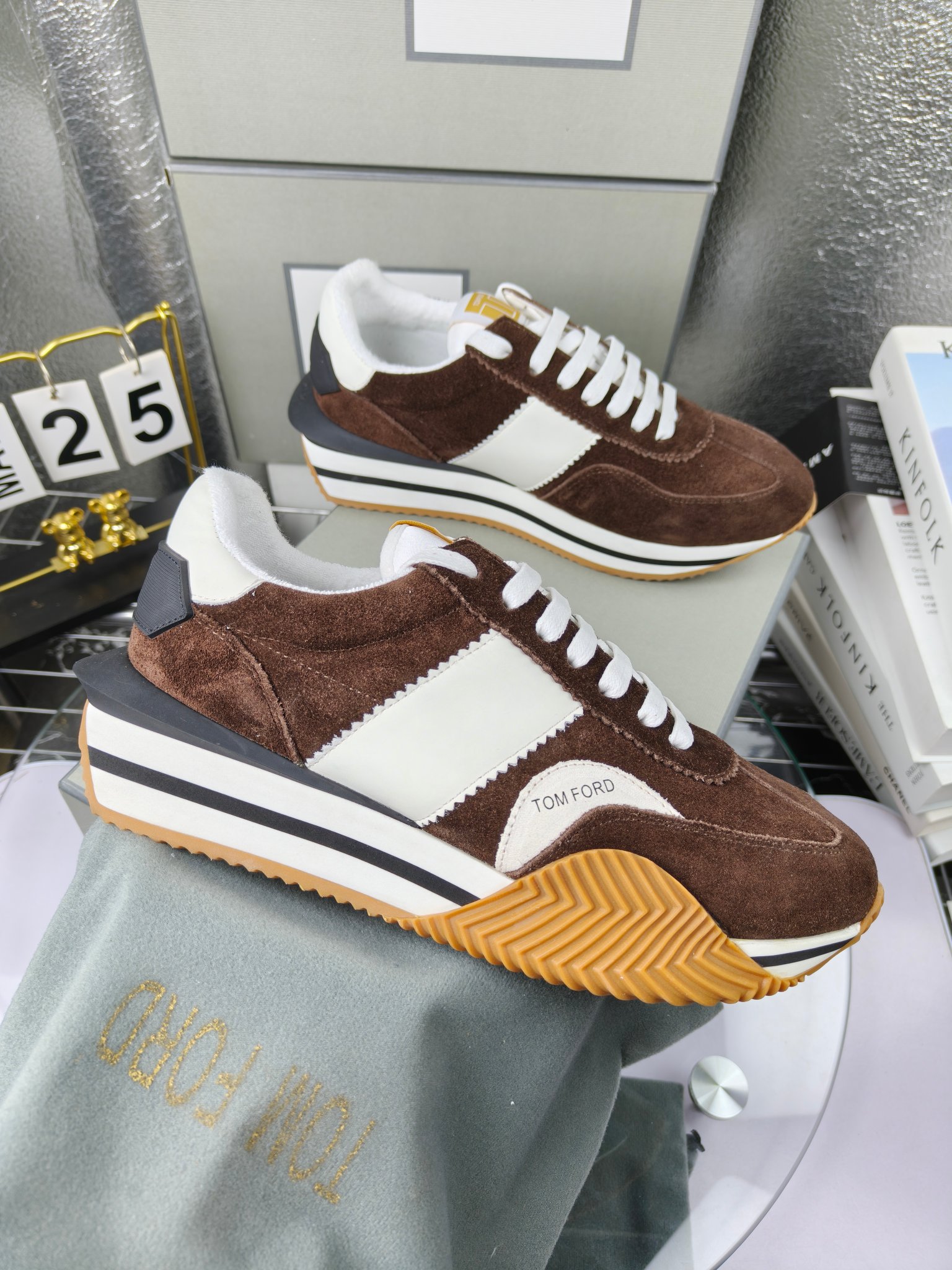 Tom Ford Vintage Suede Sneakers Brown