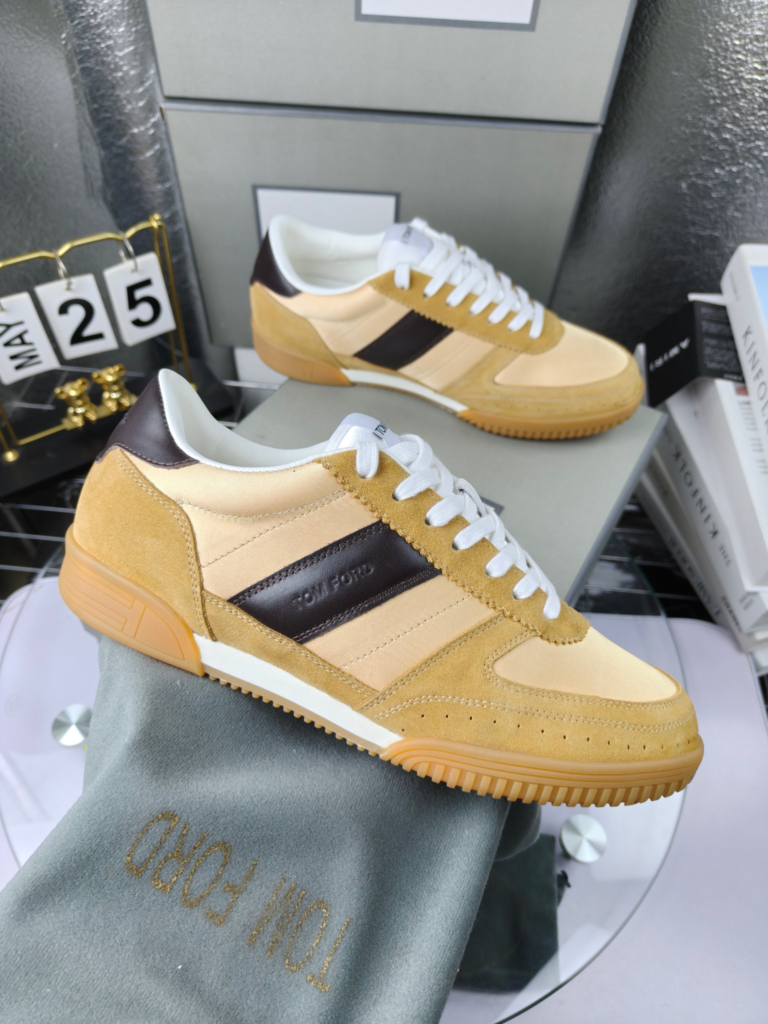 Tom Ford Low-Top Sneakers Beige Brown