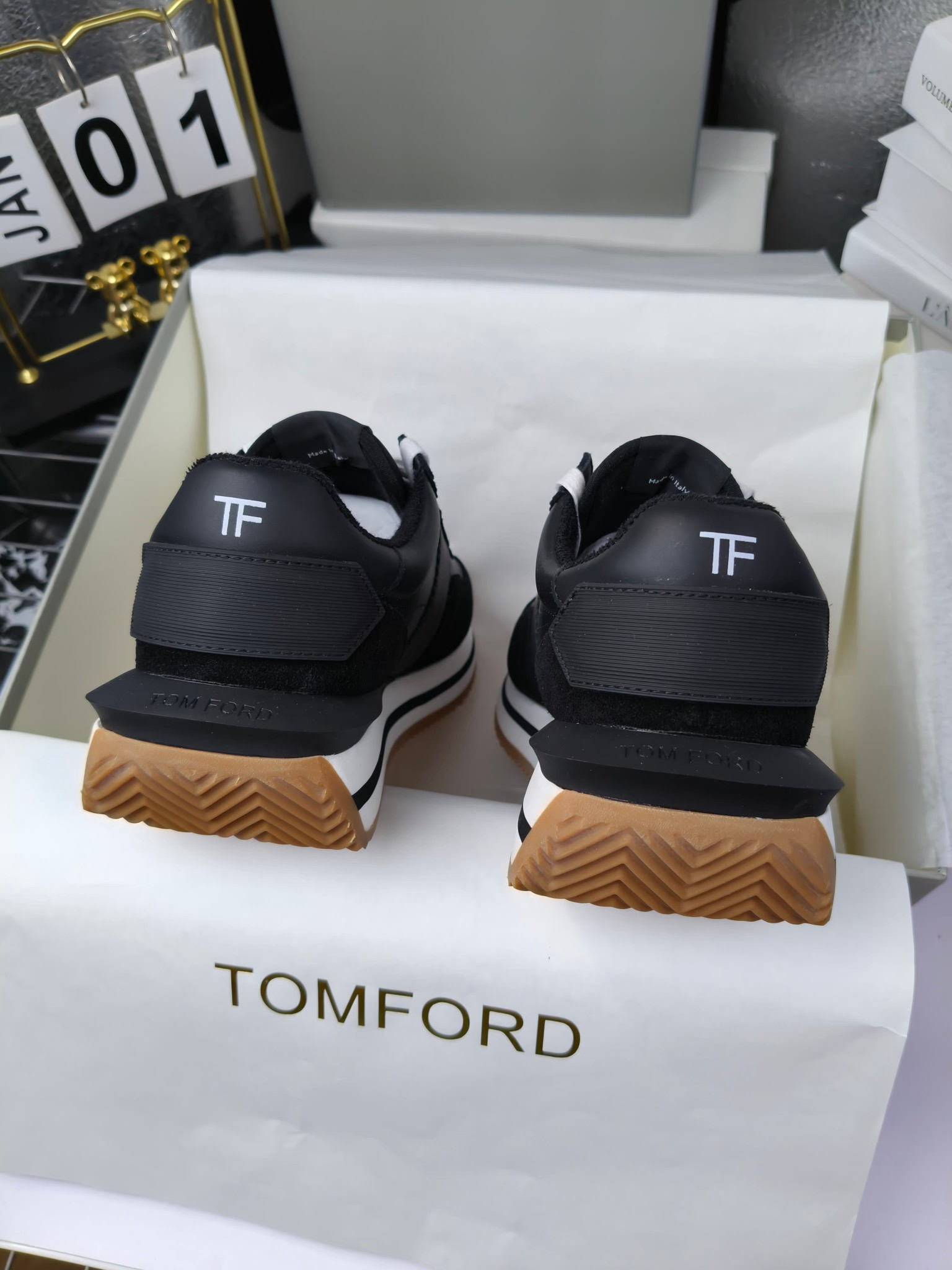 Tom Ford Retro Lift Sneakers Black