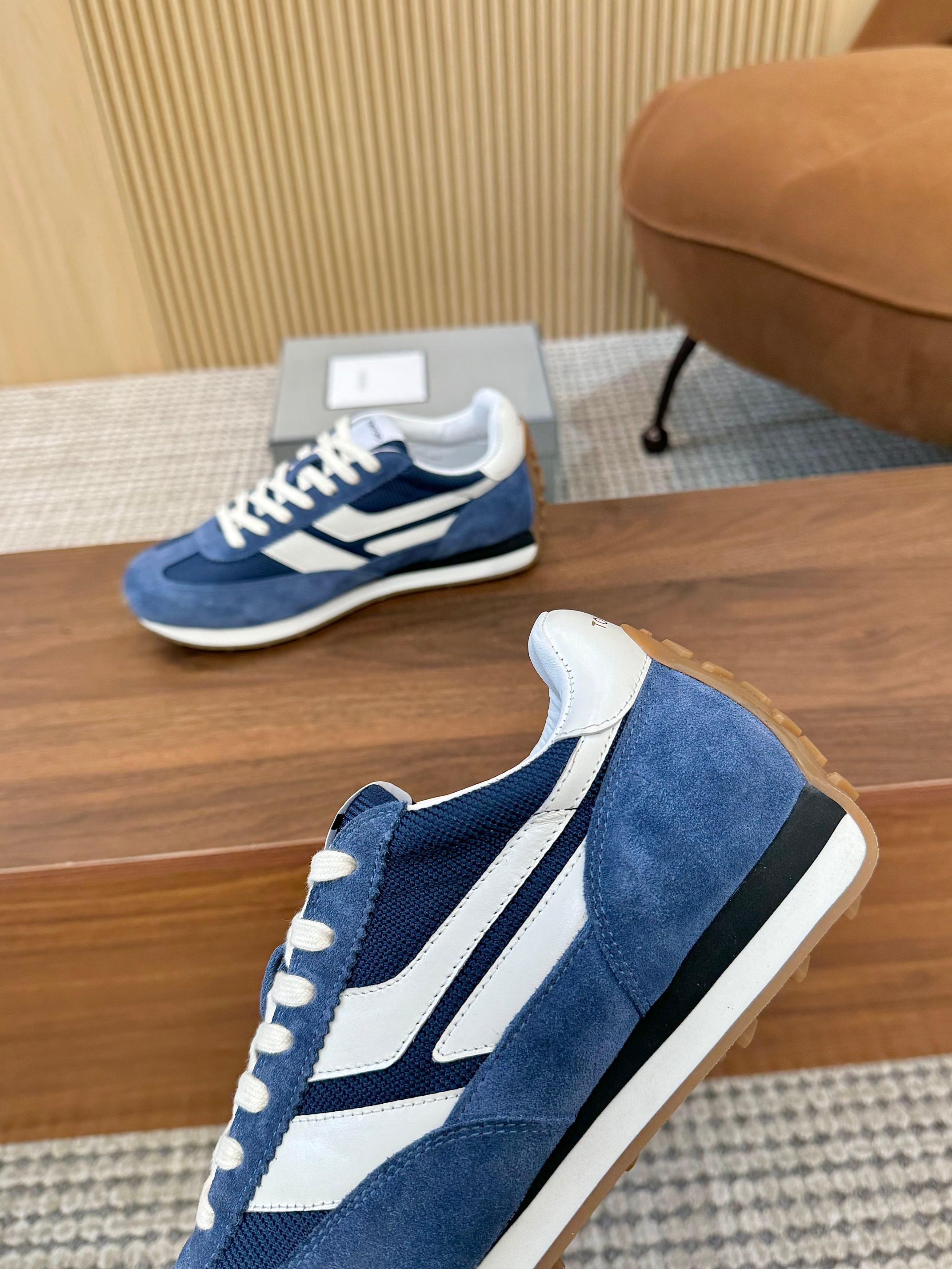 Tom Ford Retro Runner Sneakers Blue